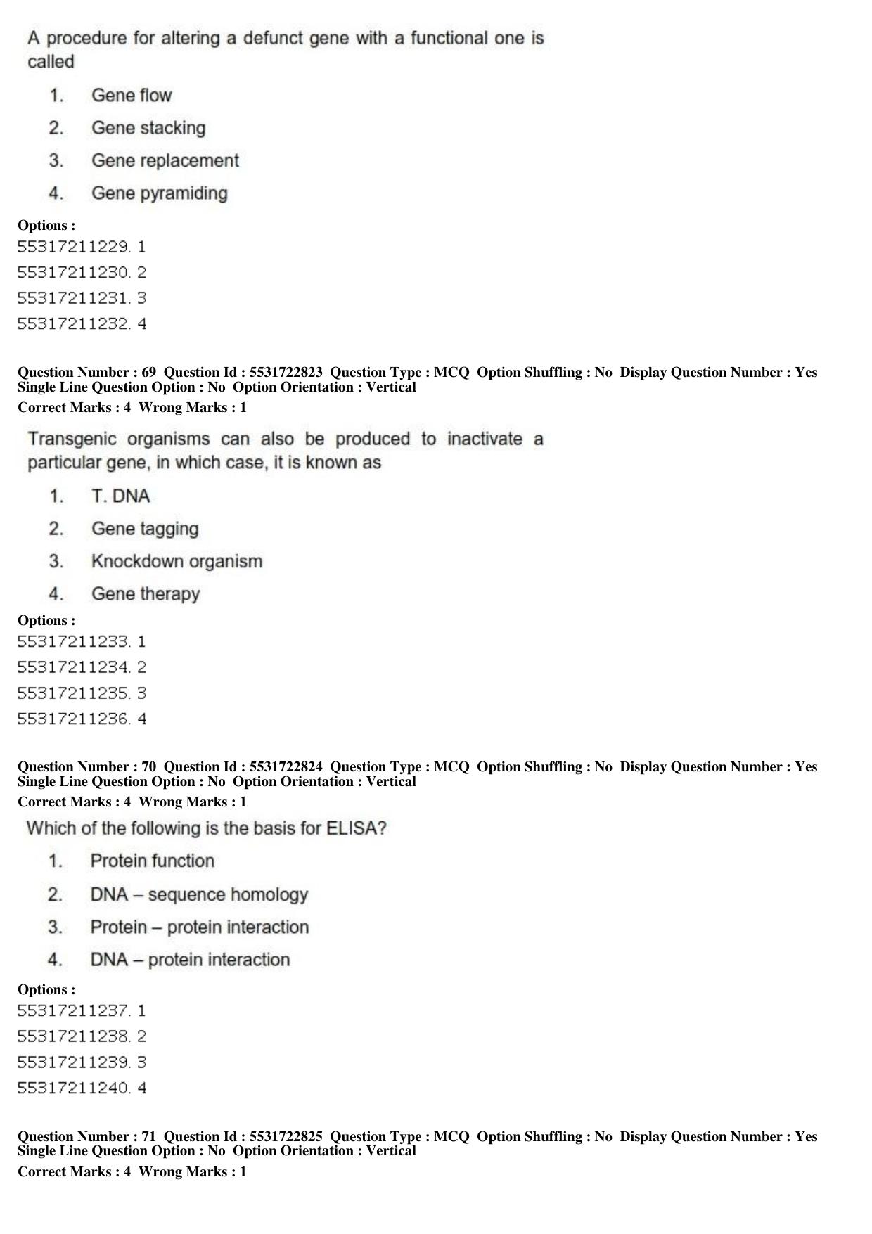 ICAR AIEEA PG 2019 PLANT BIOTECHNOLOGY Question Paper - Page 24