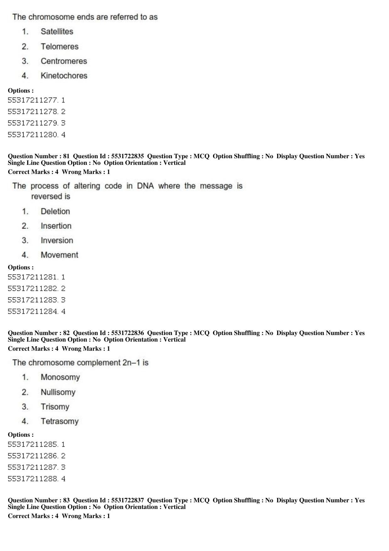 ICAR AIEEA PG 2019 PLANT BIOTECHNOLOGY Question Paper - Page 28