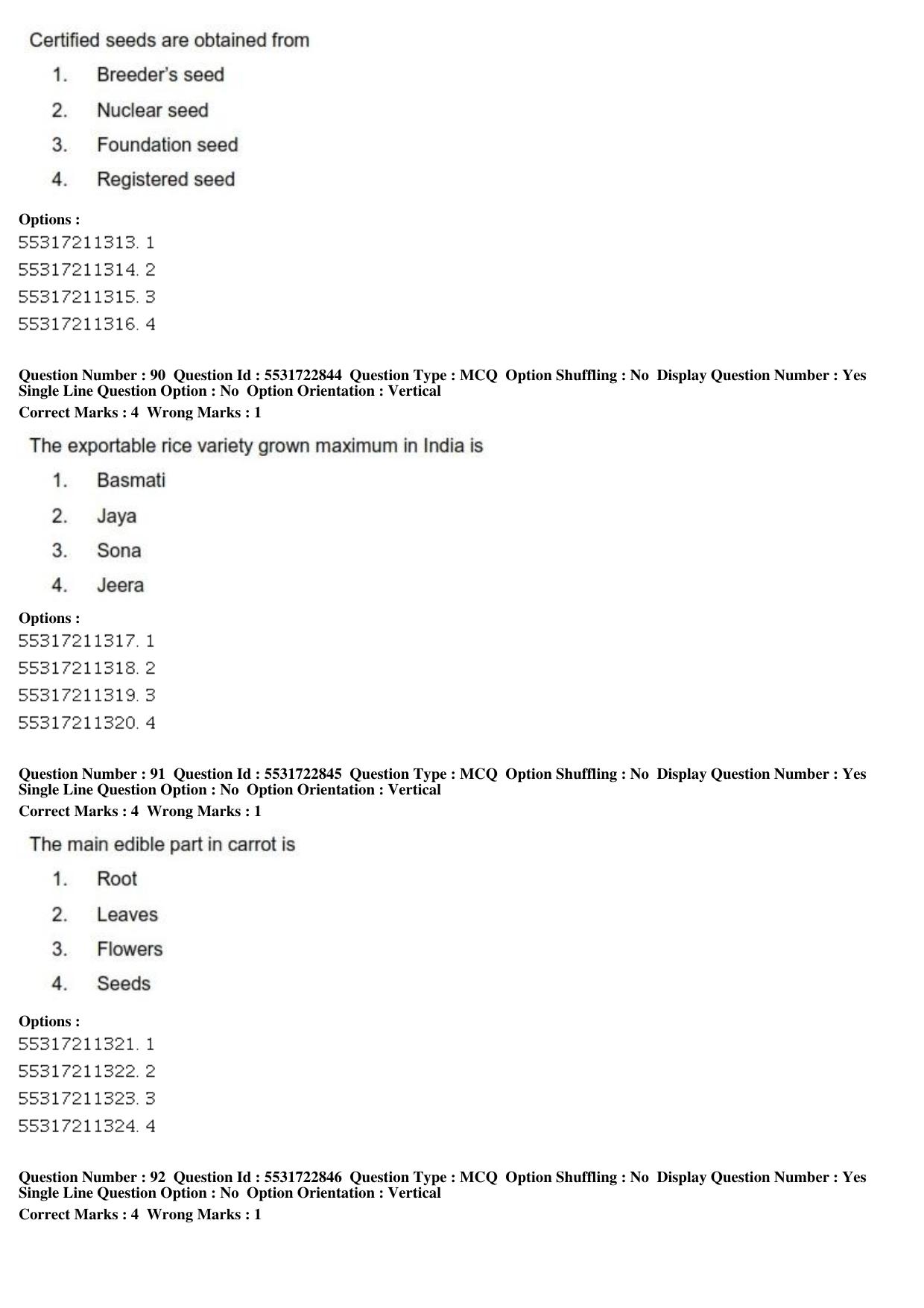 ICAR AIEEA PG 2019 PLANT BIOTECHNOLOGY Question Paper - Page 31