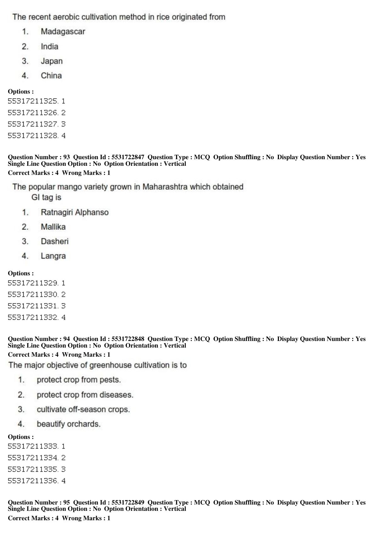 ICAR AIEEA PG 2019 PLANT BIOTECHNOLOGY Question Paper - Page 32