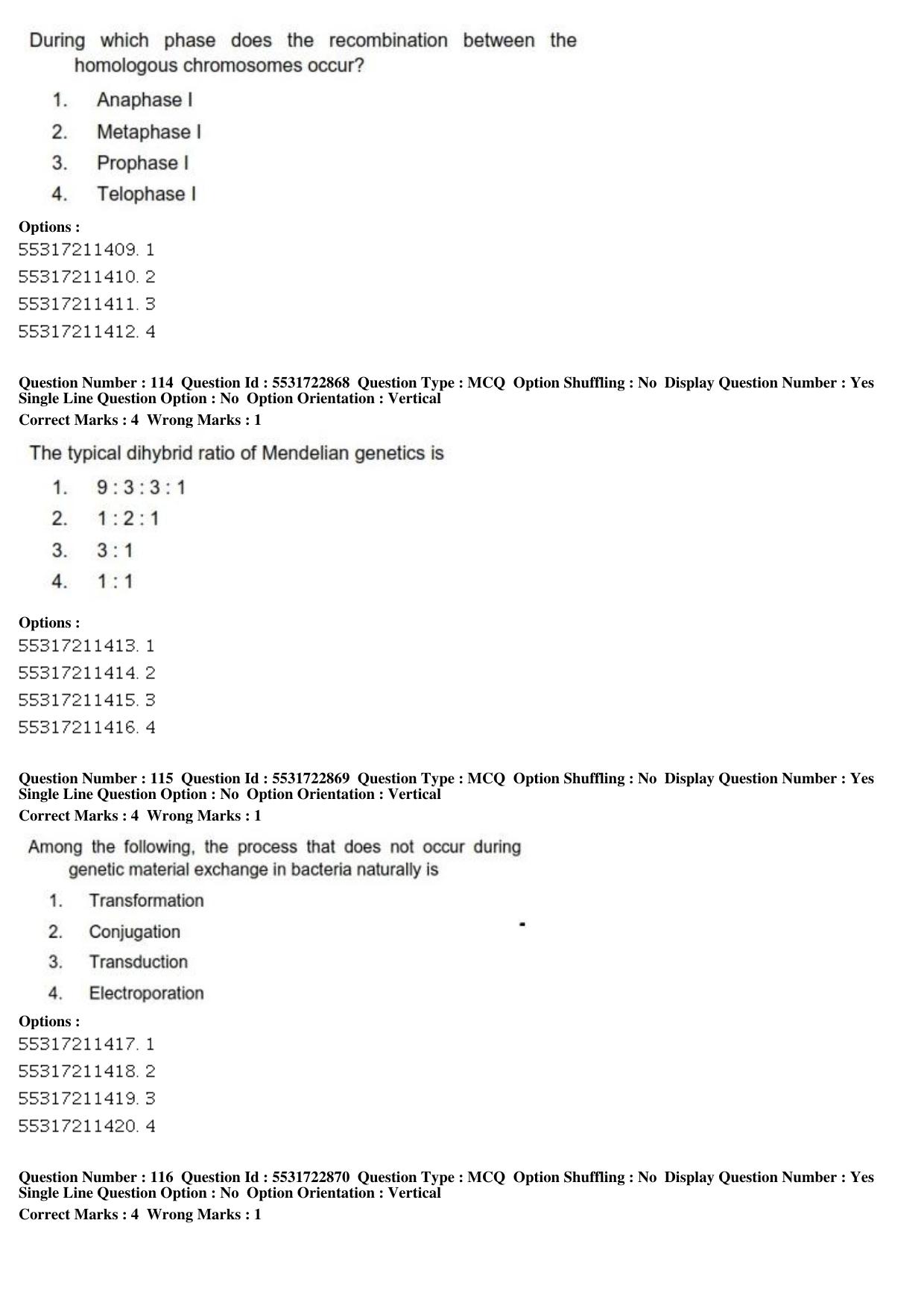 ICAR AIEEA PG 2019 PLANT BIOTECHNOLOGY Question Paper - Page 39