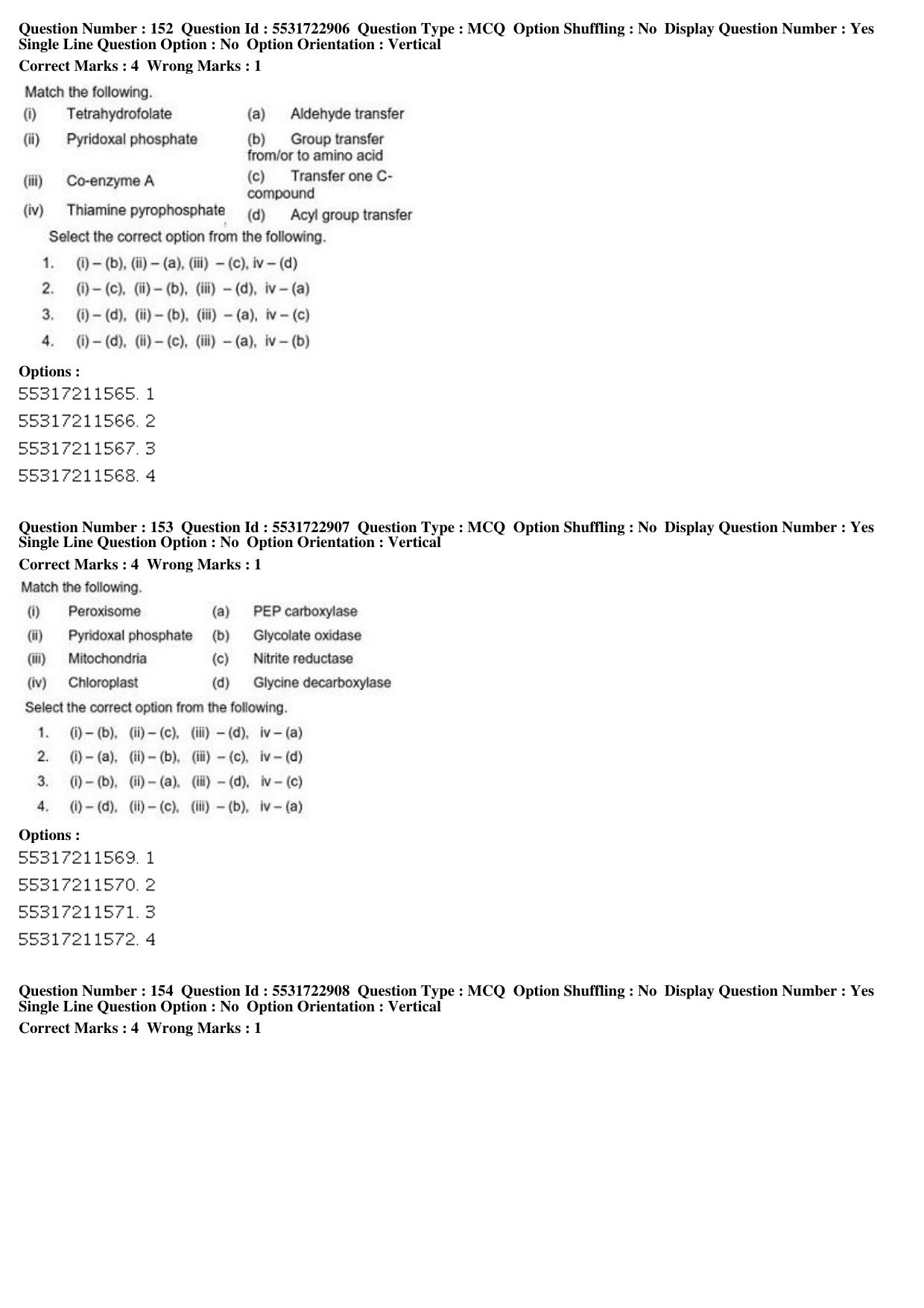 ICAR AIEEA PG 2019 PLANT BIOTECHNOLOGY Question Paper - Page 52