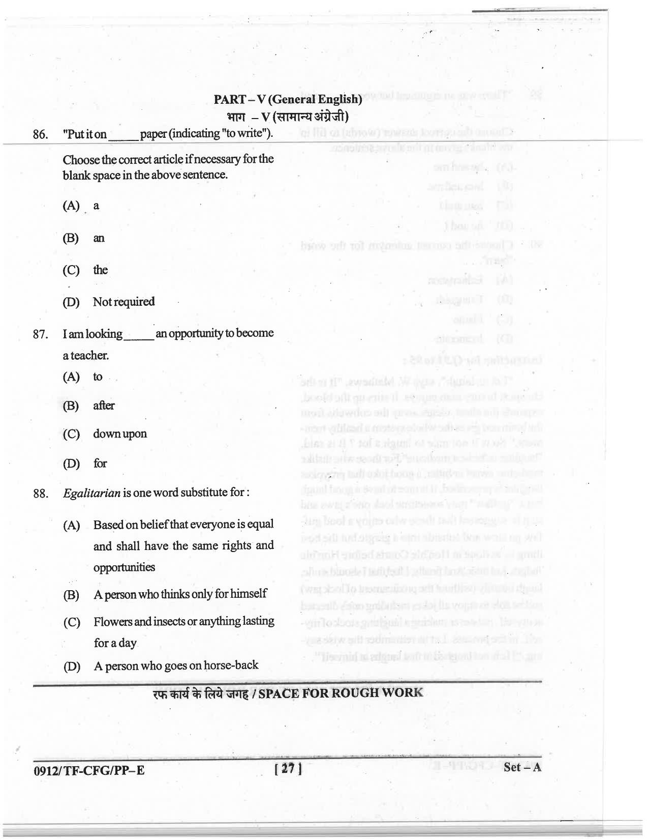 CG Pre B.A B.Ed / Pre B.Sc. B.Ed 2019 Question Paper - Page 27