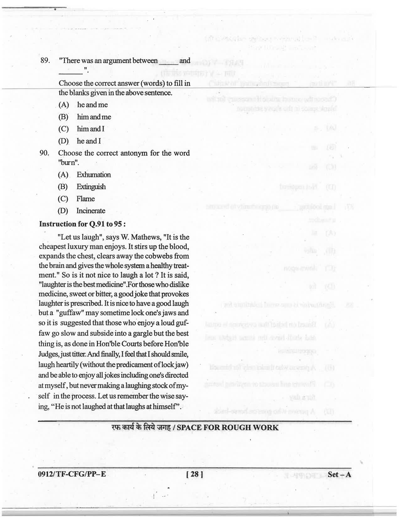 CG Pre B.A B.Ed / Pre B.Sc. B.Ed 2019 Question Paper - Page 28