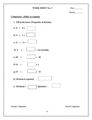 Worksheet for Class 3 Mathematics Assignment 68