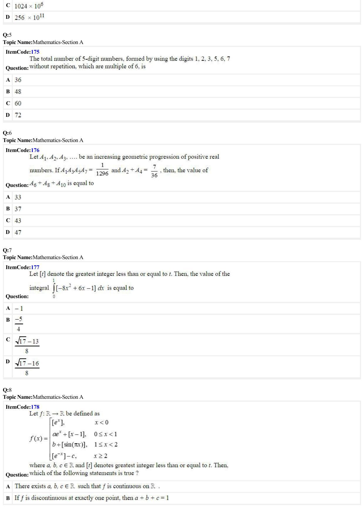 JEE Mains 2022: BTech English (Shift 1) 28-06-2022 Question Paper - Page 2