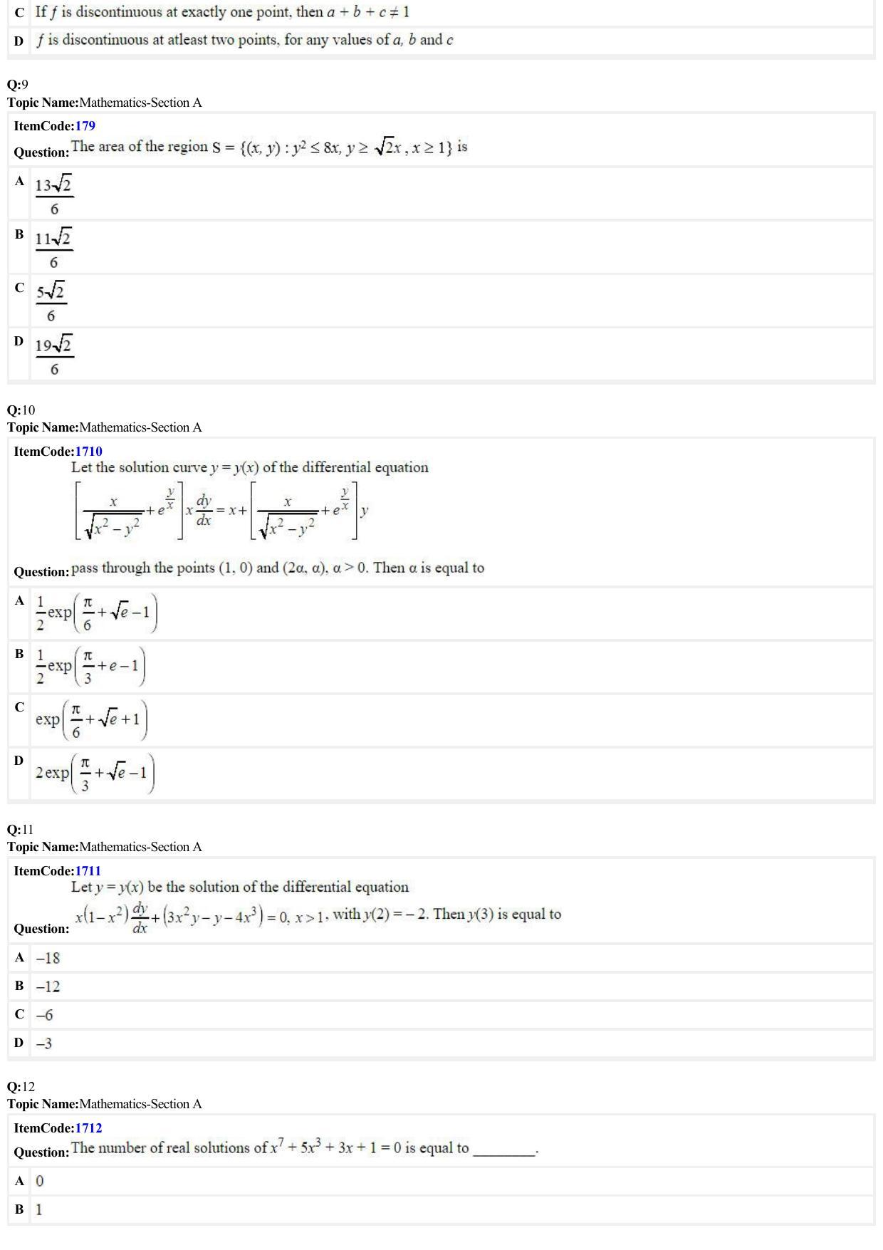 JEE Mains 2022: BTech English (Shift 1) 28-06-2022 Question Paper - Page 3