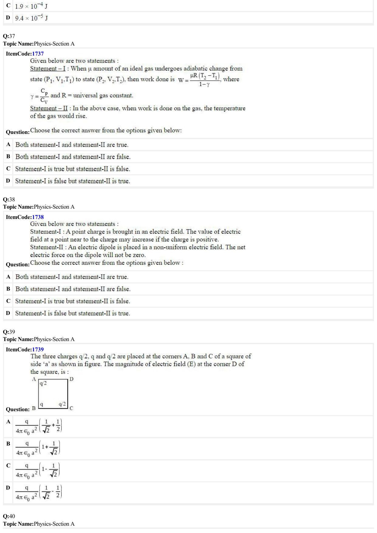 JEE Mains 2022: BTech English (Shift 1) 28-06-2022 Question Paper - Page 9