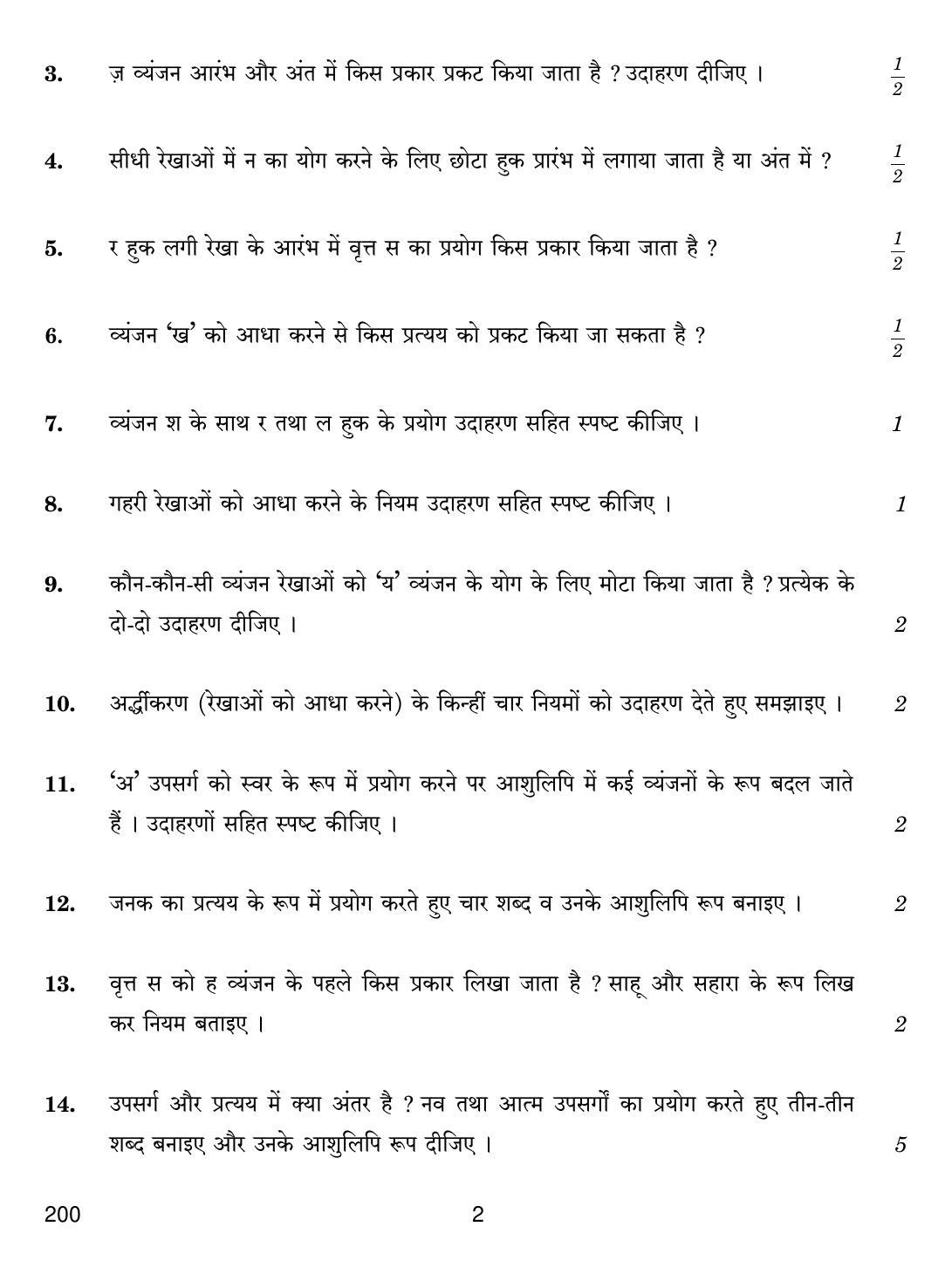 CBSE Class 12 200 SHORTHAND HINDI 2018 Question Paper - Page 2