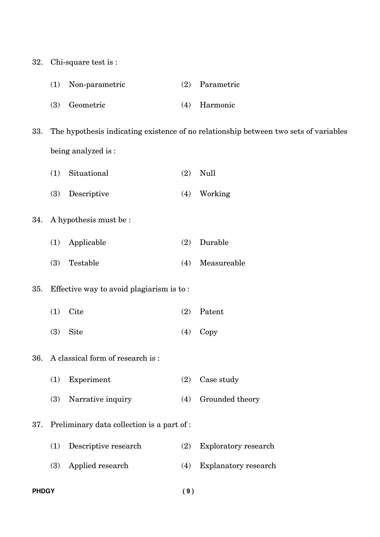 IGNOU PhD Entrance Test Ph. D. (Geology) Entrance Test, July, 2023 Question Paper - Page 10