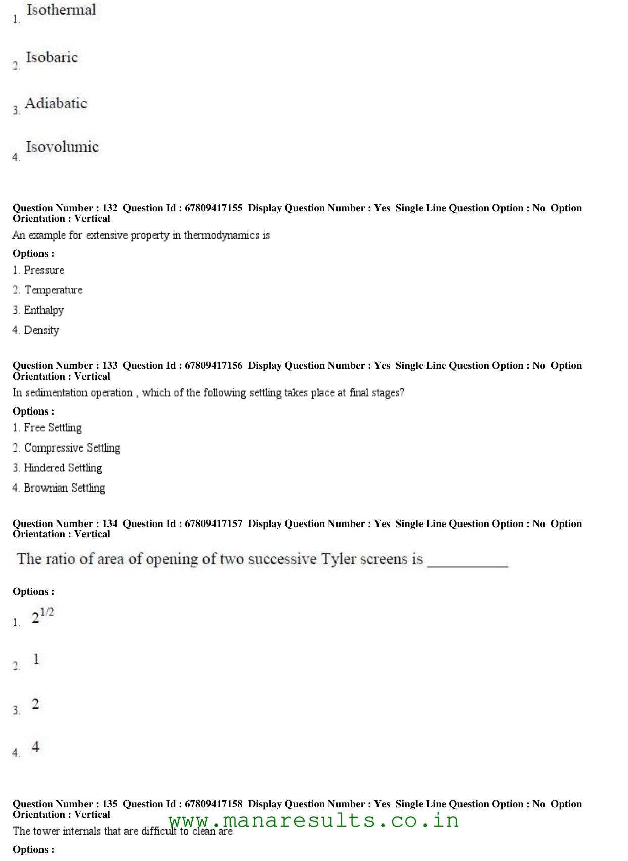AP ECET 2018 - Chemical Engineering Old Previous Question Papers - Page 44