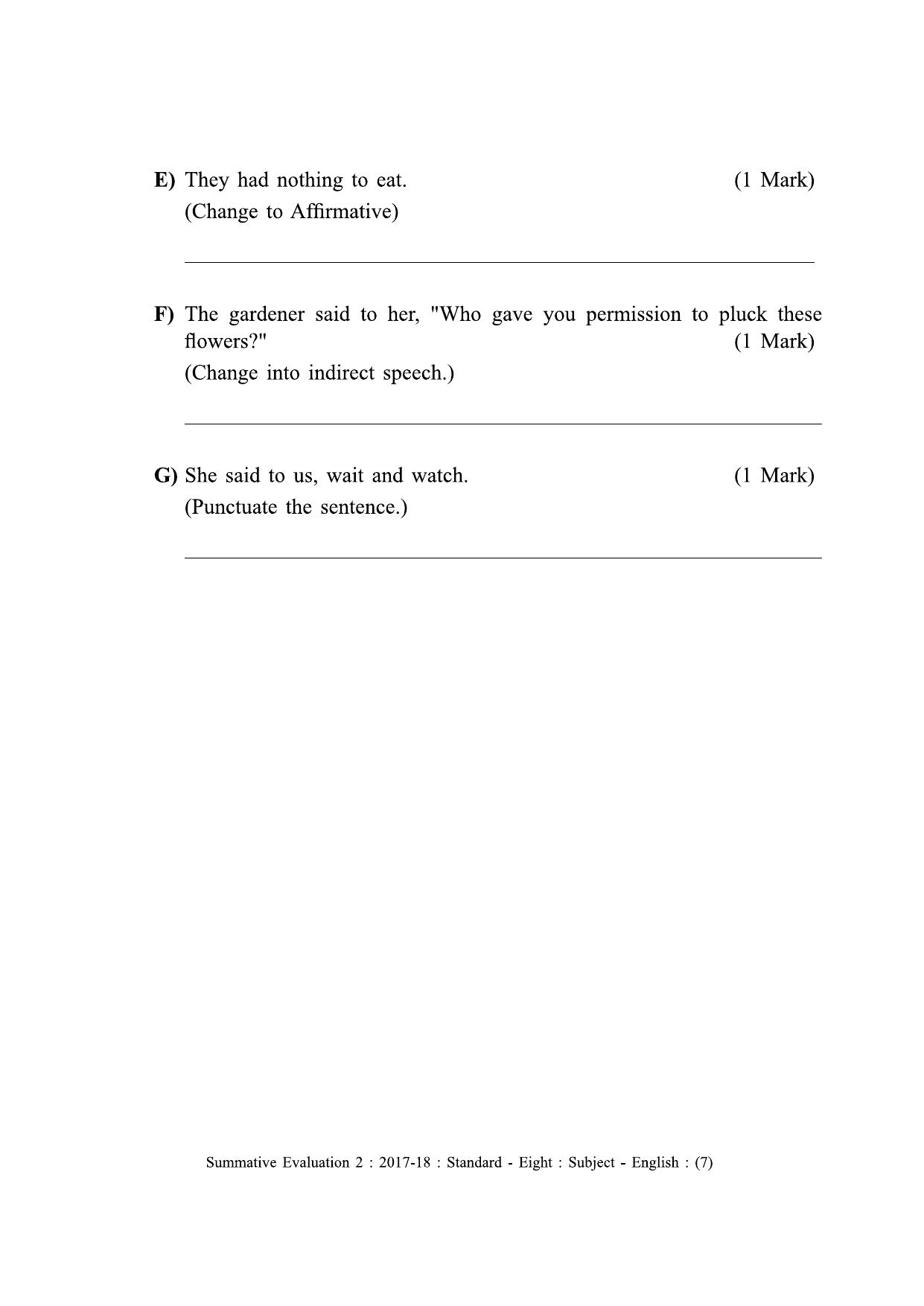 Maharashtra Board Class 8 English (First Language) Sample Question Paper - Page 7