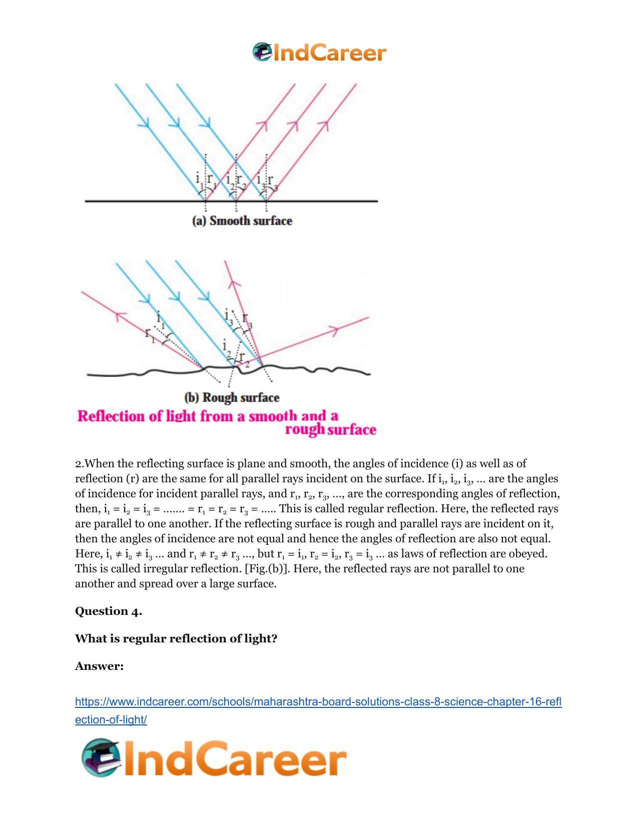 Maharashtra Board Solutions Class 8-Science: Chapter 16- Reflection of Light - Page 16
