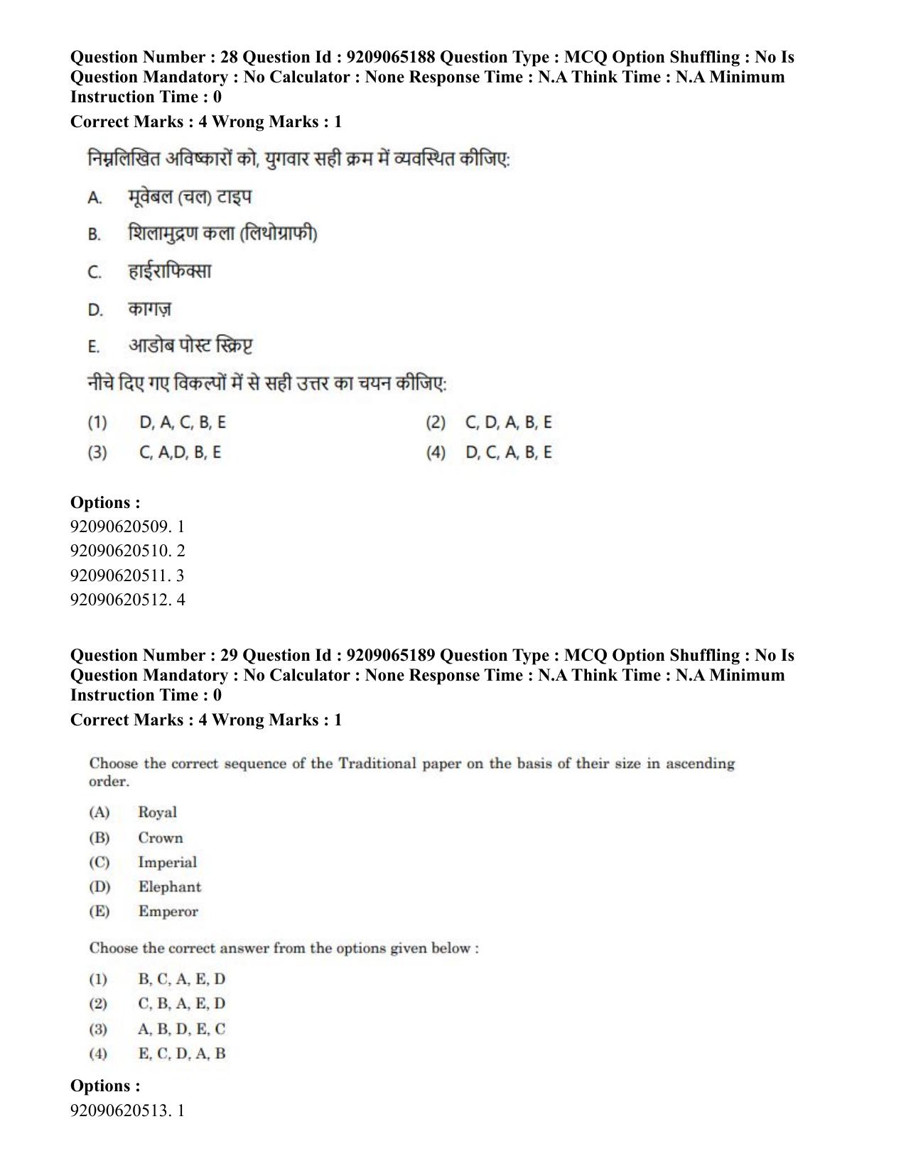 CUET PG 2023: HUQP03 – Applied Arts (Hindi)-Shift-2 (06-06-2023) Question Paper - Page 29