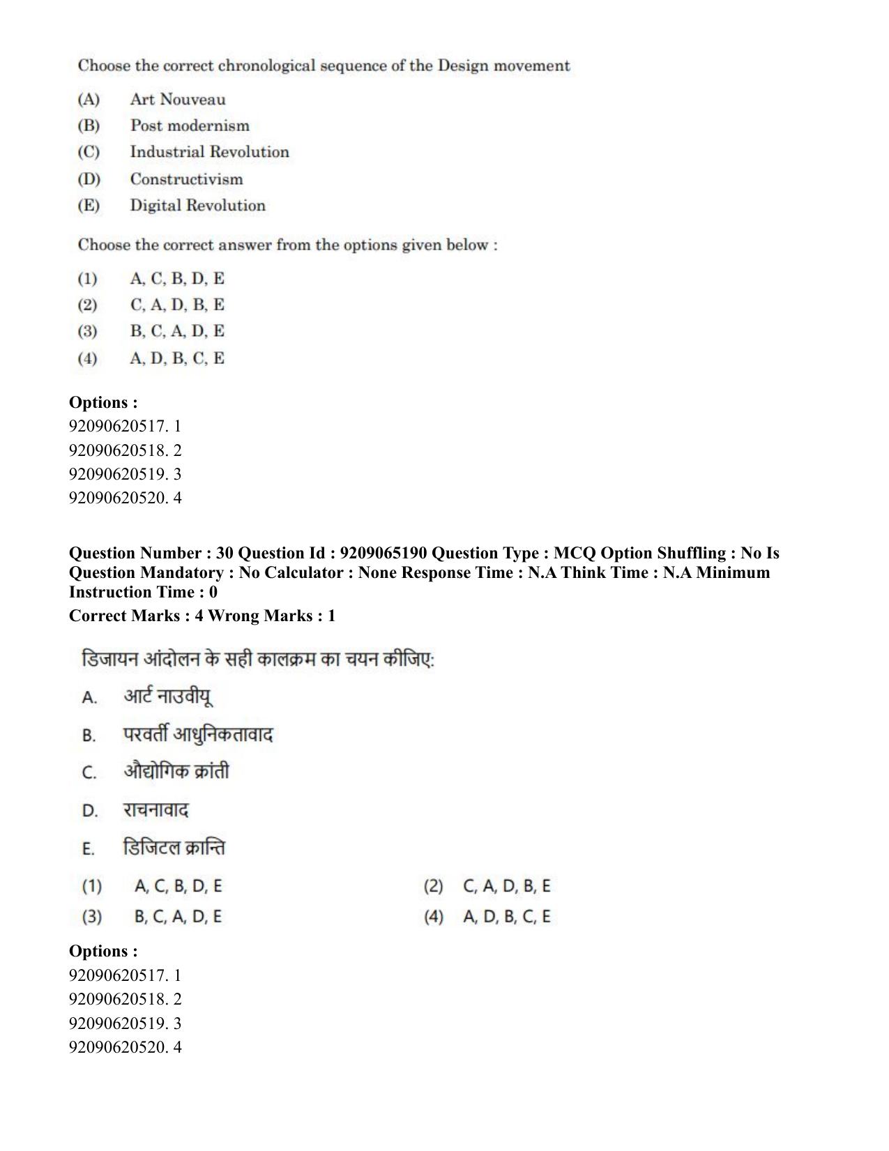 CUET PG 2023: HUQP03 – Applied Arts (Hindi)-Shift-2 (06-06-2023) Question Paper - Page 31