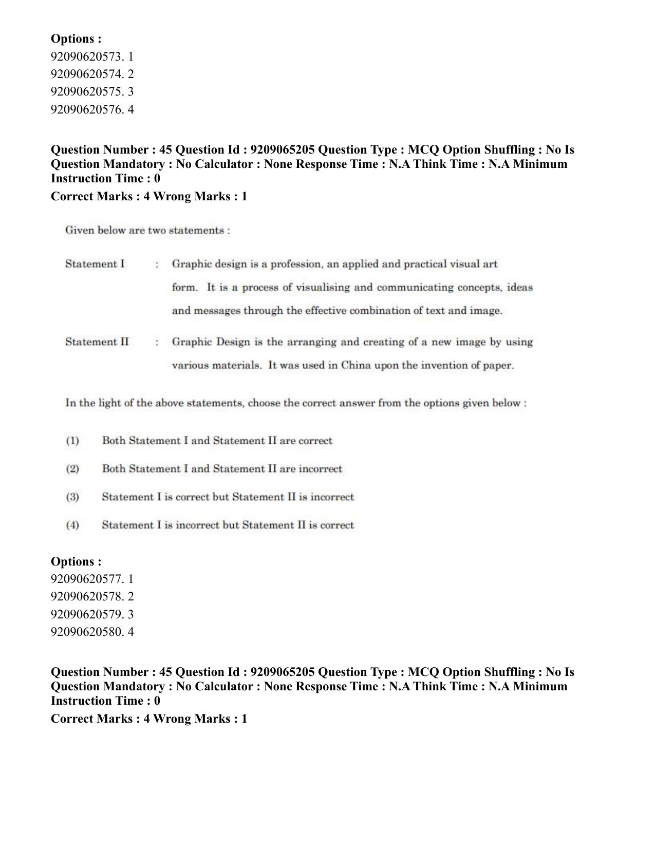 CUET PG 2023: HUQP03 – Applied Arts (Hindi)-Shift-2 (06-06-2023) Question Paper - Page 50