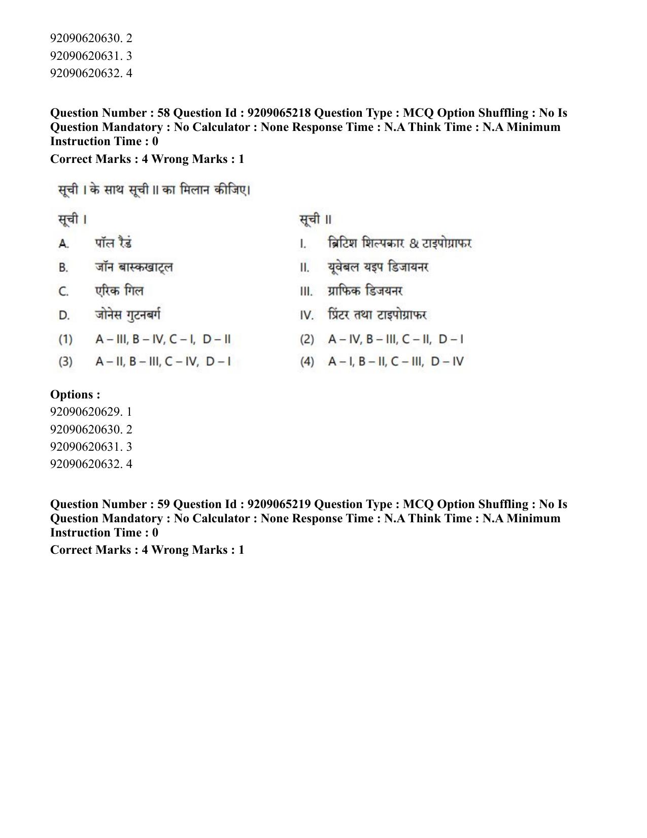 CUET PG 2023: HUQP03 – Applied Arts (Hindi)-Shift-2 (06-06-2023) Question Paper - Page 70