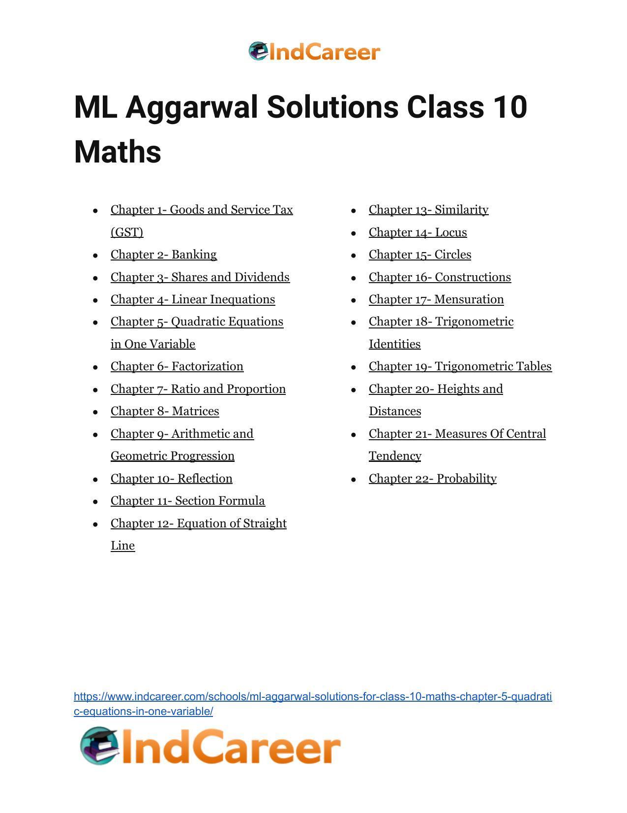 ML Aggarwal Solutions for Class 10 Maths Chapter 5- Quadratic Equations in One Variable - Page 138