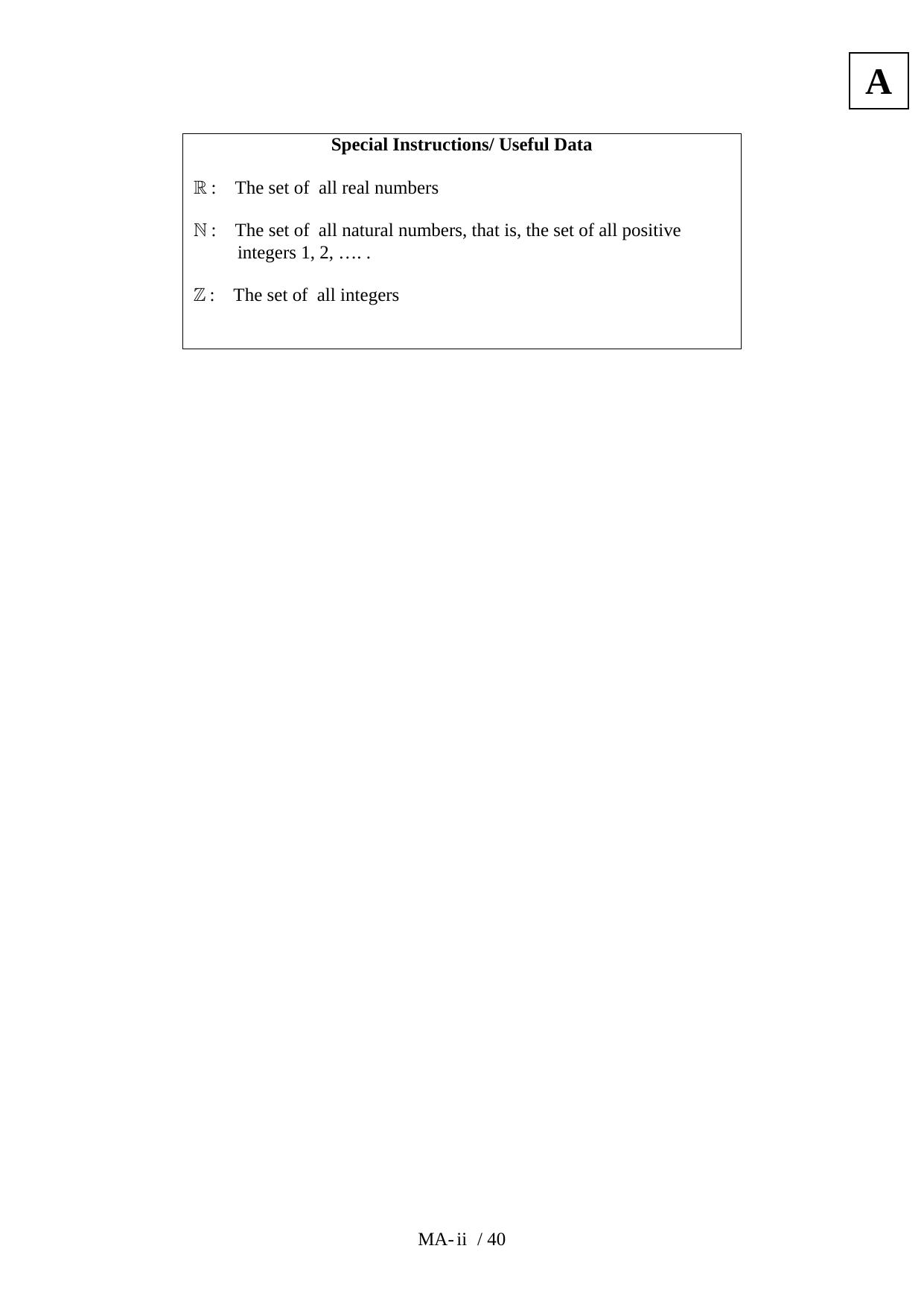 JAM 2011: MA Question Paper - Page 2