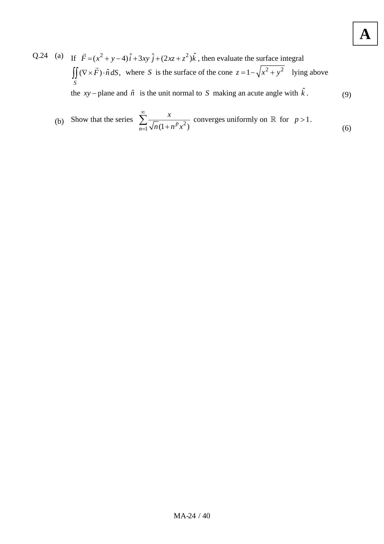 JAM 2011: MA Question Paper - Page 26