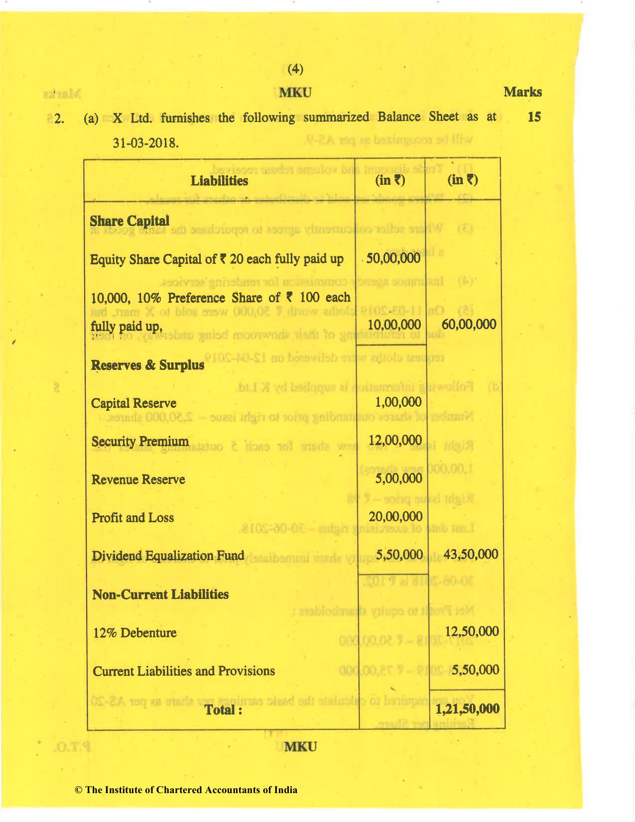 CA Inter Nov 2019 Question Paper - Paper 5 – Advanced Accounting - Page 4