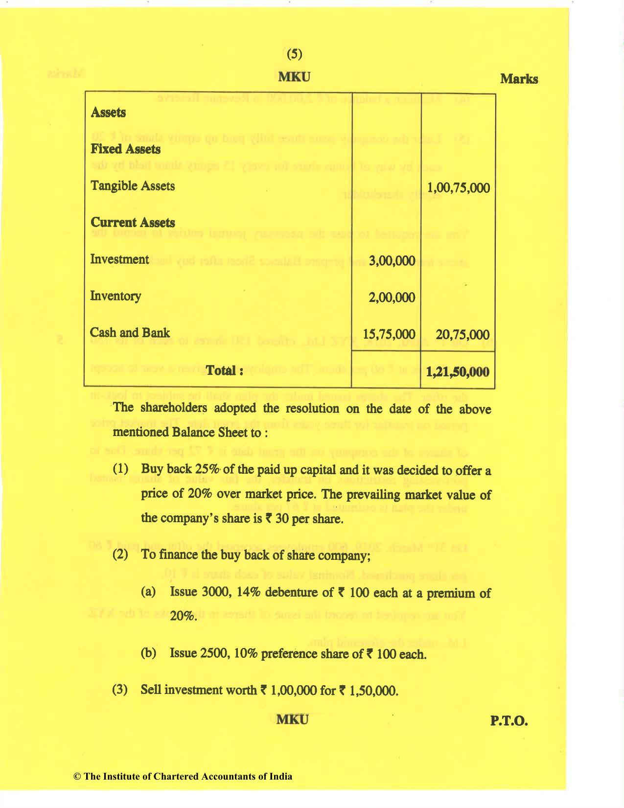 CA Inter Nov 2019 Question Paper - Paper 5 – Advanced Accounting - Page 5