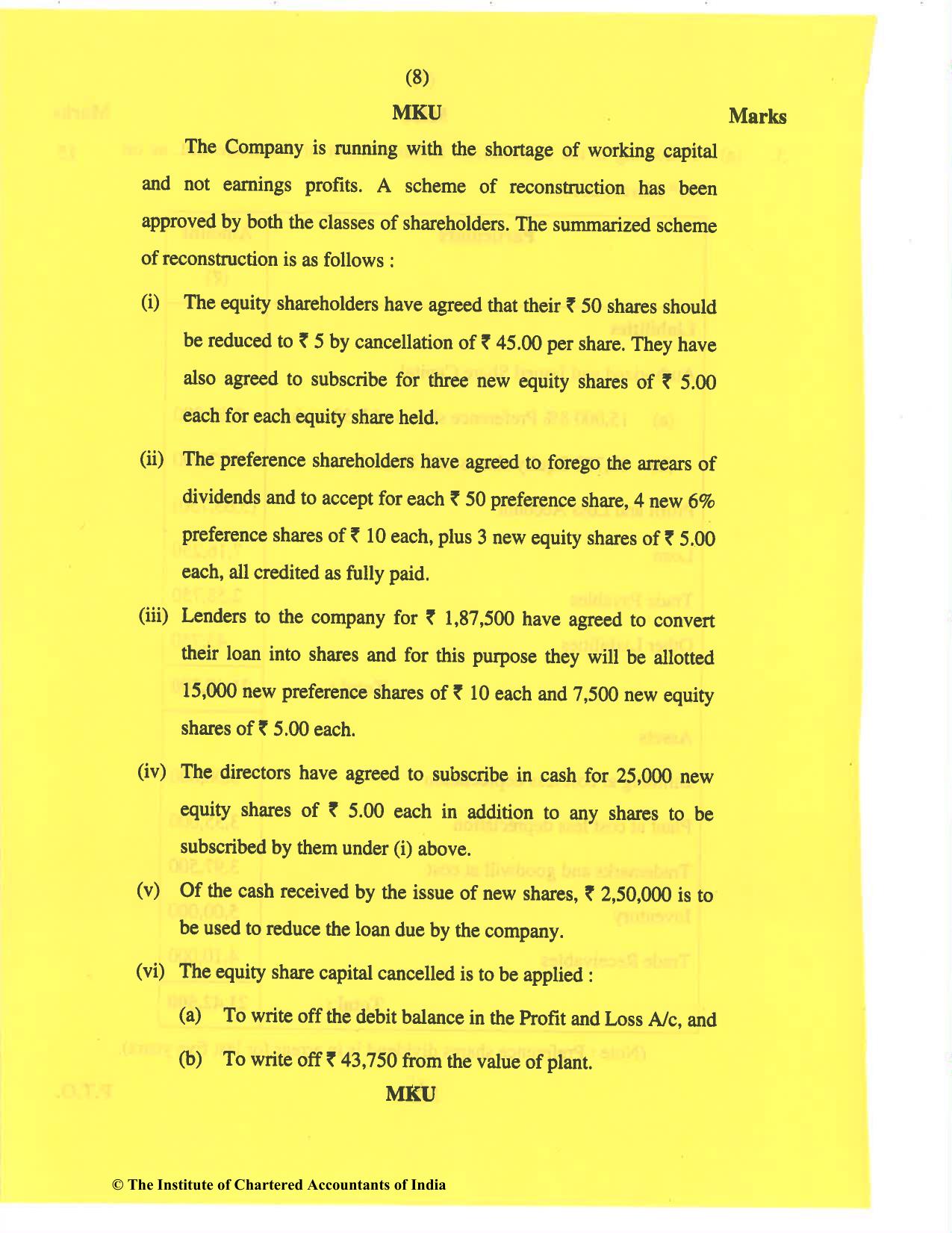 CA Inter Nov 2019 Question Paper - Paper 5 – Advanced Accounting - Page 8