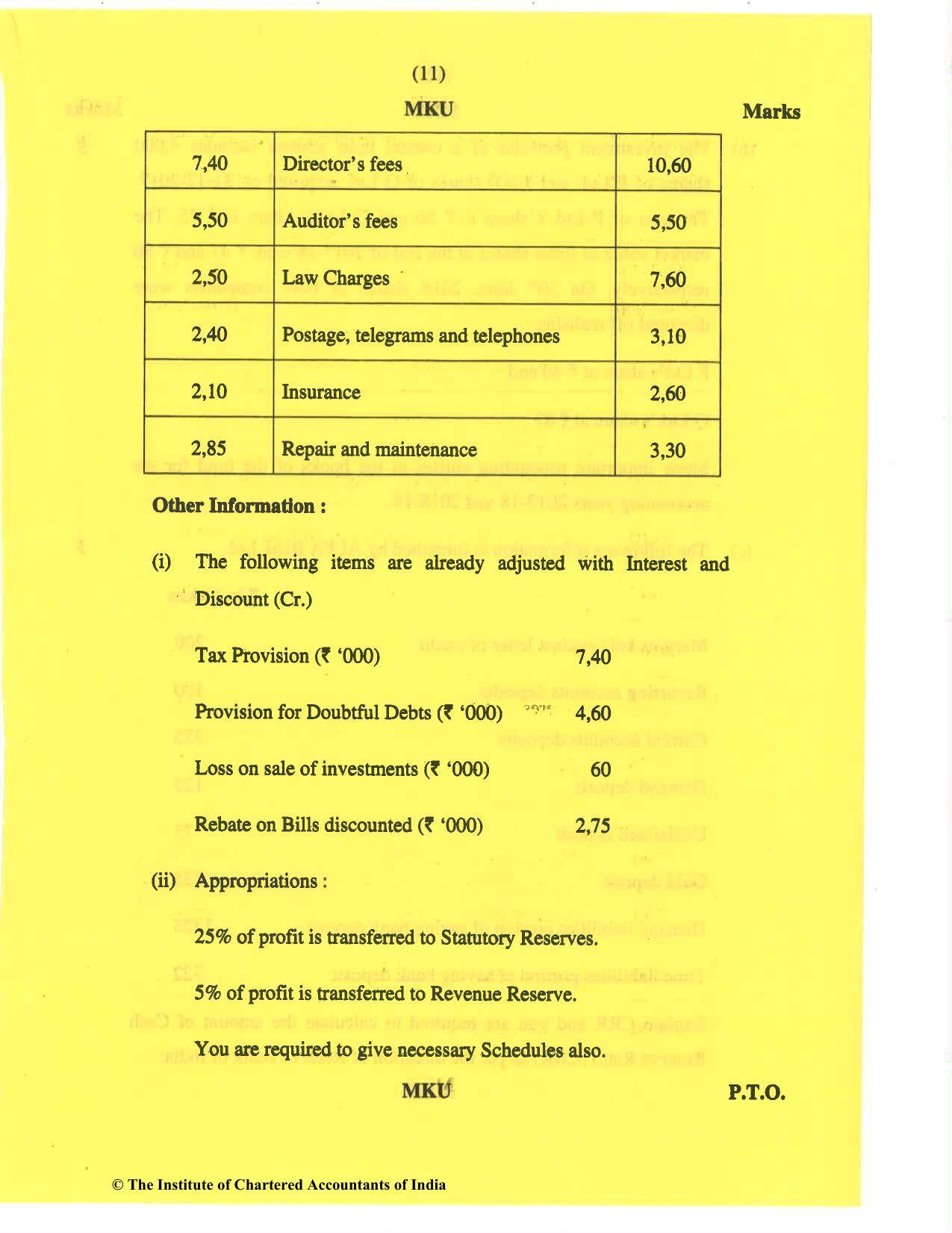 CA Inter Nov 2019 Question Paper - Paper 5 – Advanced Accounting - Page 11