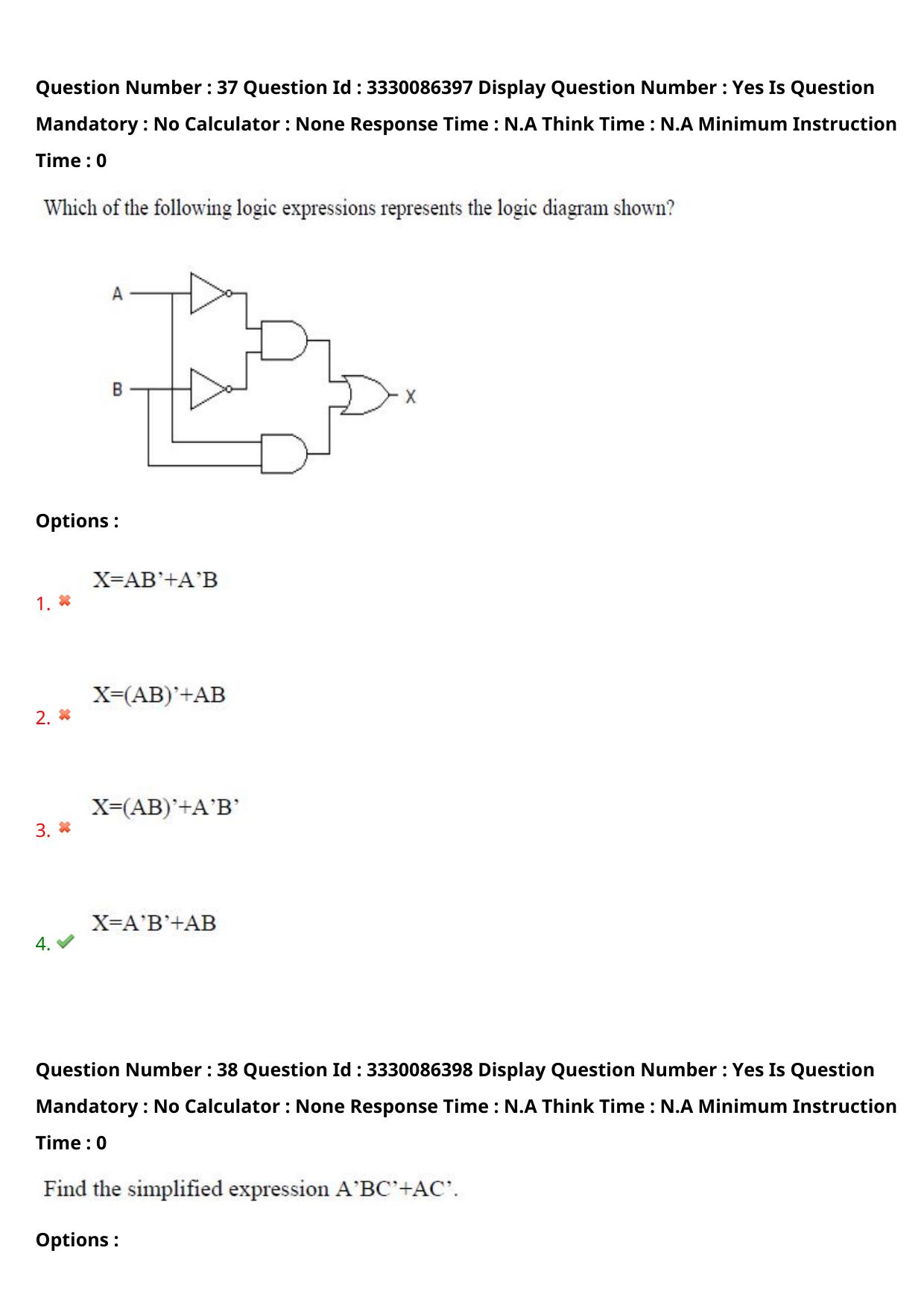 AP PGECET 2024 Instrumentation Question Paper with Preliminary Key - Page 24