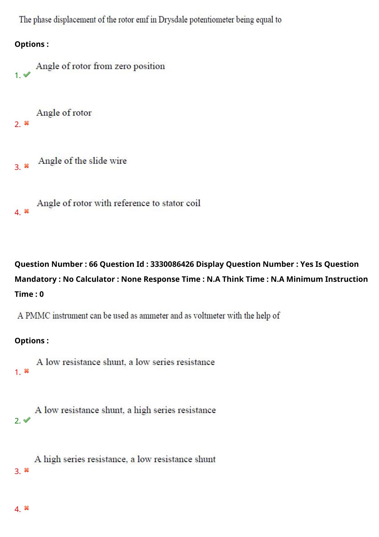 AP PGECET 2024 Instrumentation Question Paper with Preliminary Key - Page 41