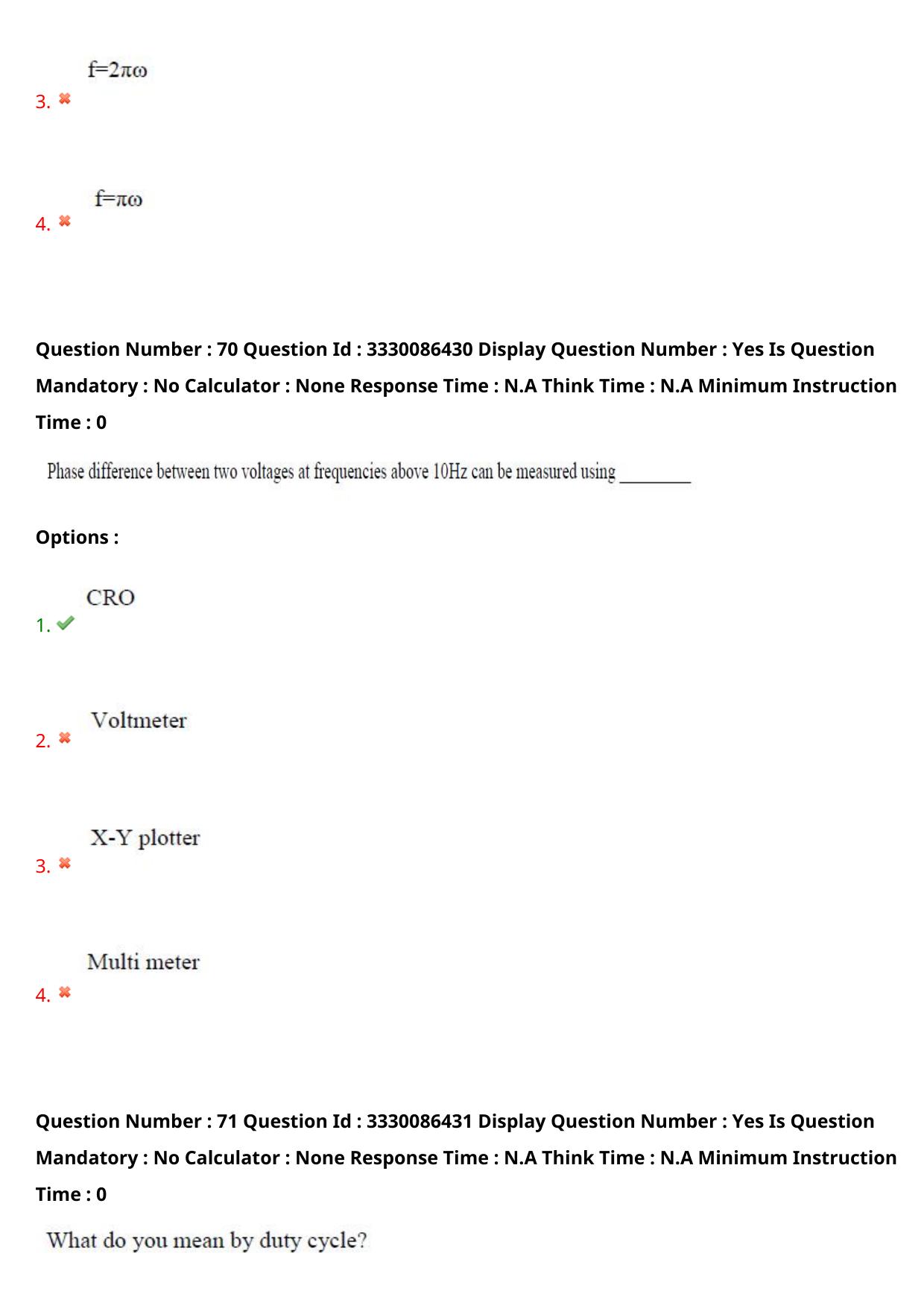AP PGECET 2024 Instrumentation Question Paper with Preliminary Key - Page 44