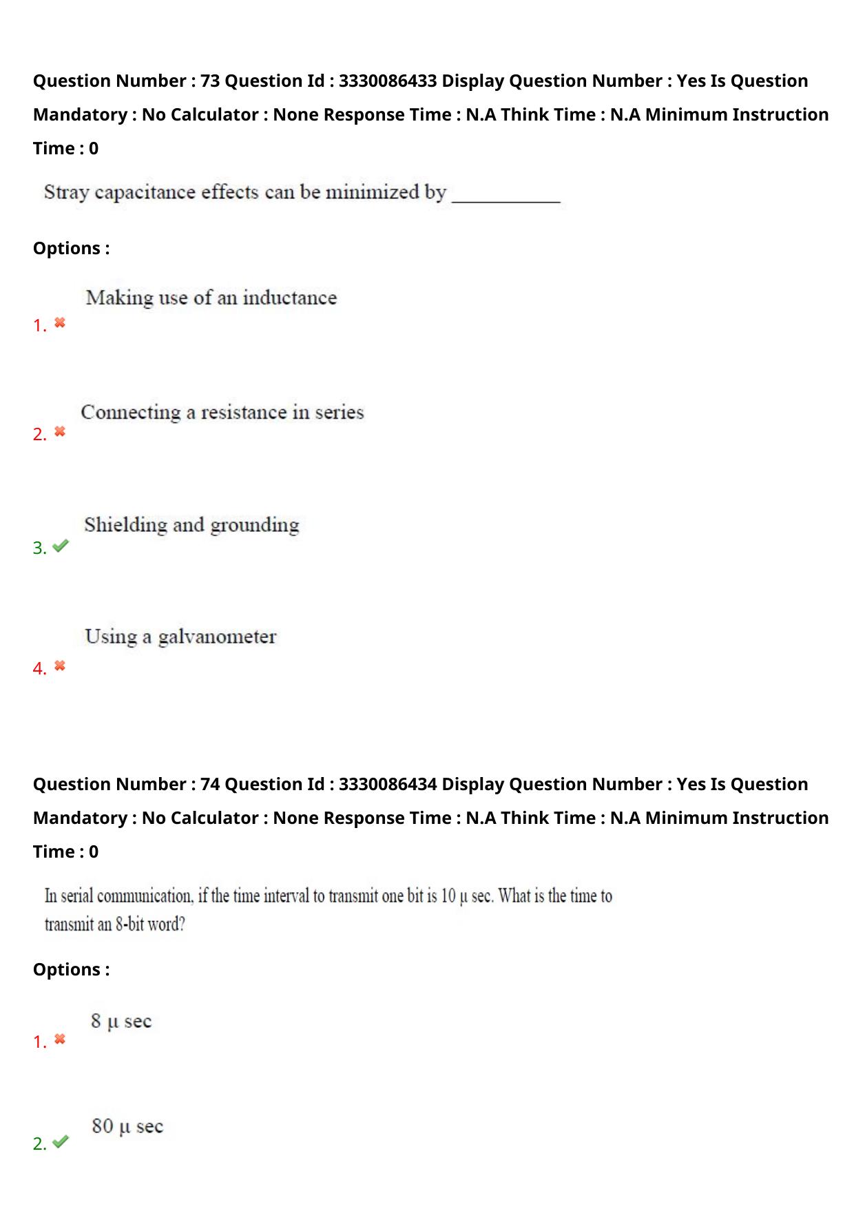 AP PGECET 2024 Instrumentation Question Paper with Preliminary Key - Page 46