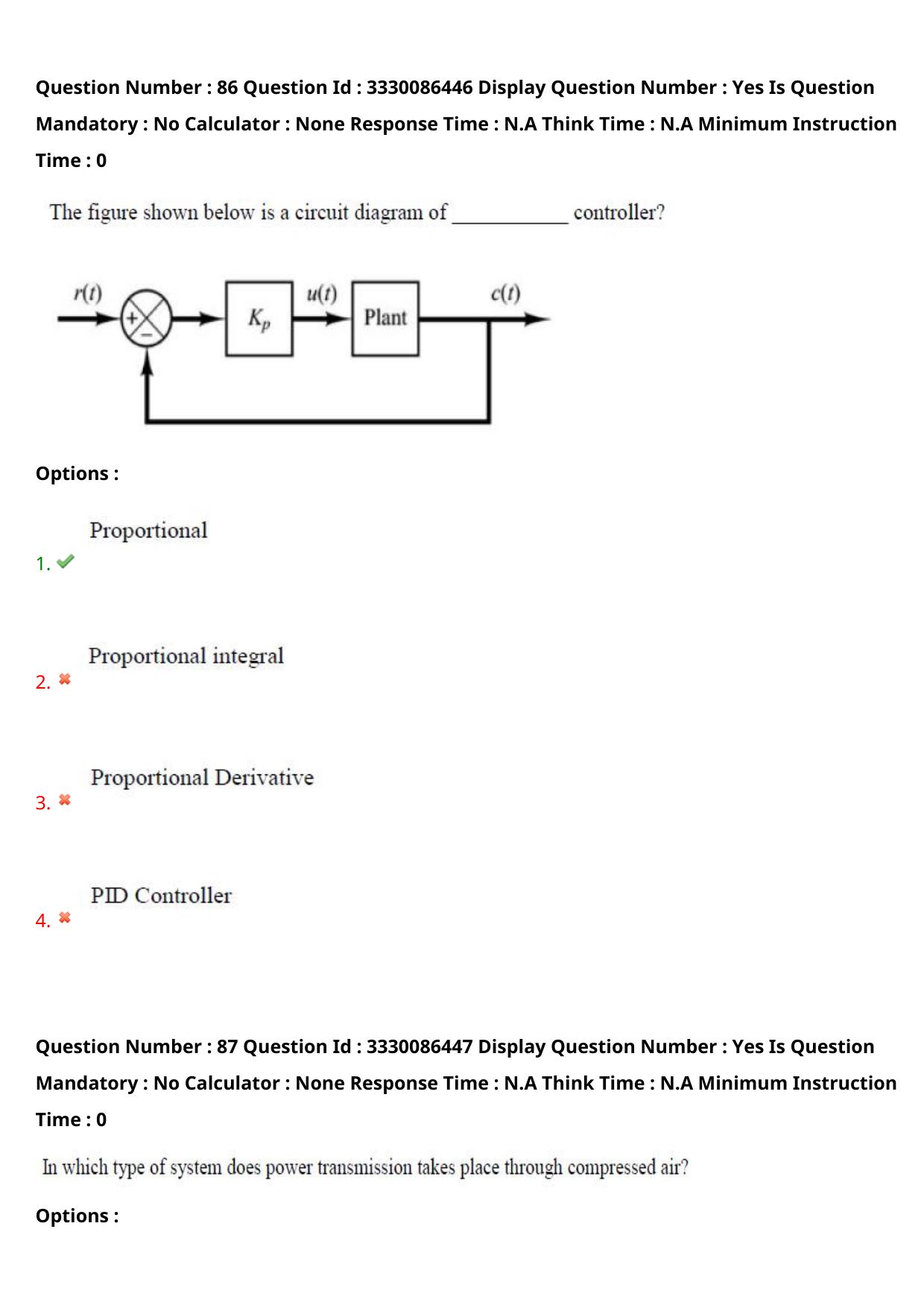AP PGECET 2024 Instrumentation Question Paper with Preliminary Key - Page 54