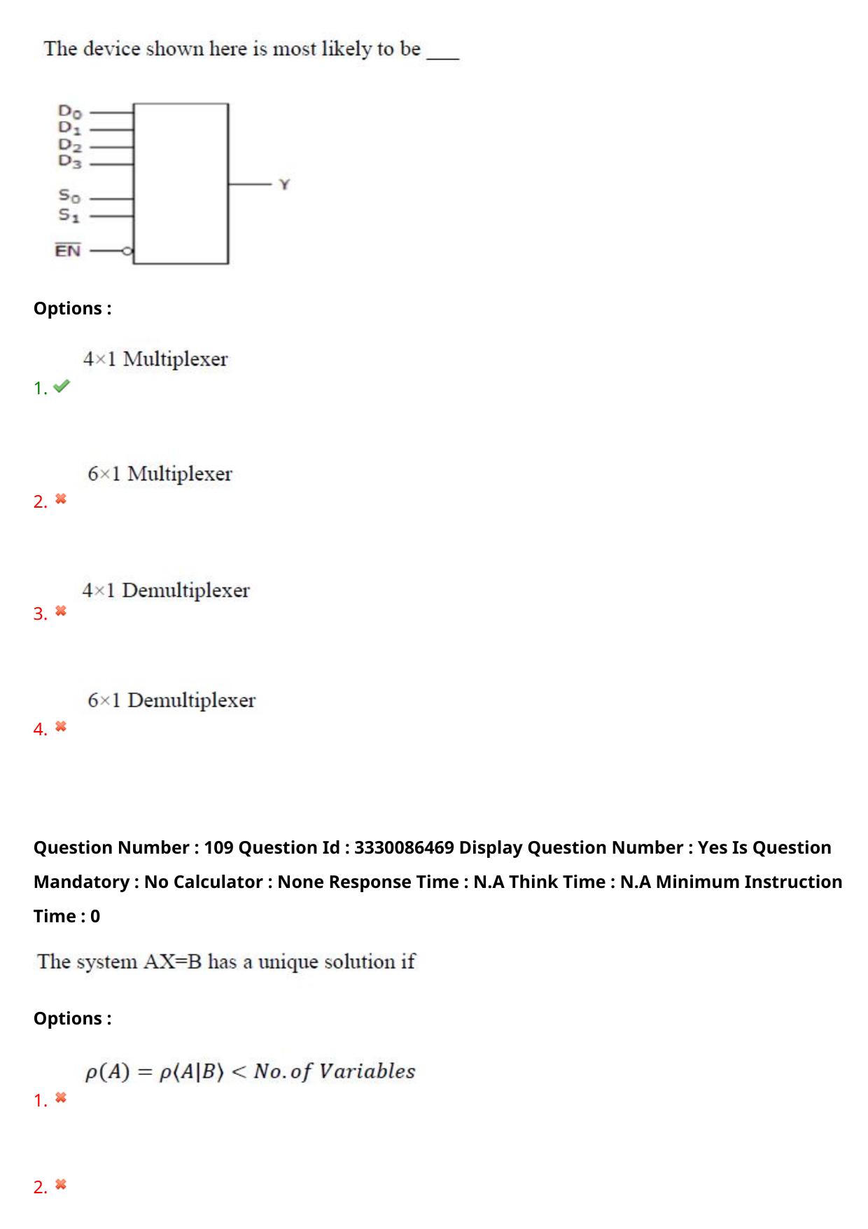 AP PGECET 2024 Instrumentation Question Paper with Preliminary Key - Page 68