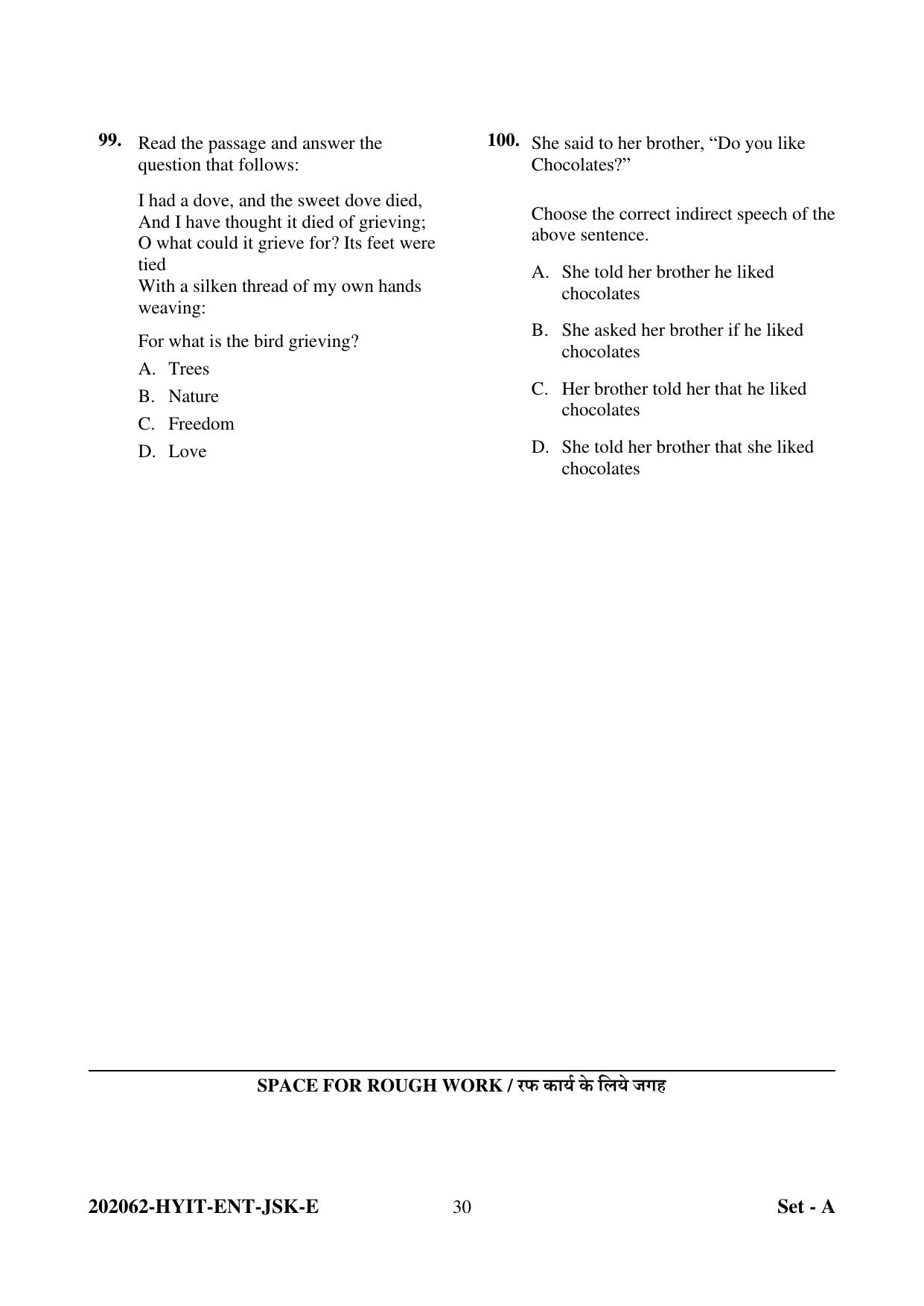 CG B.Sc Nursing 2022 Question Paper - Page 30