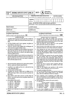 CG B.Sc Nursing 2022 Question Paper