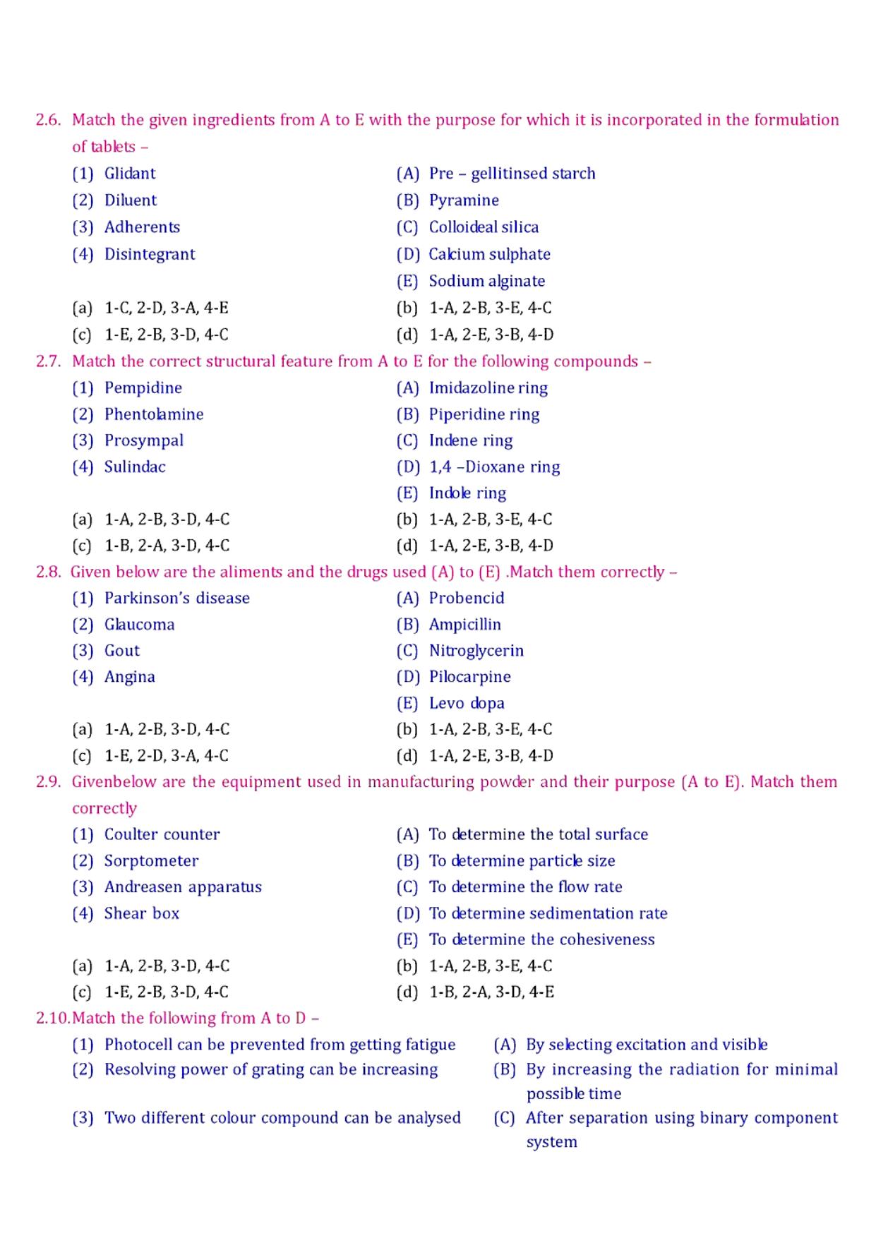 GPAT 1988 Question Paper - Page 6