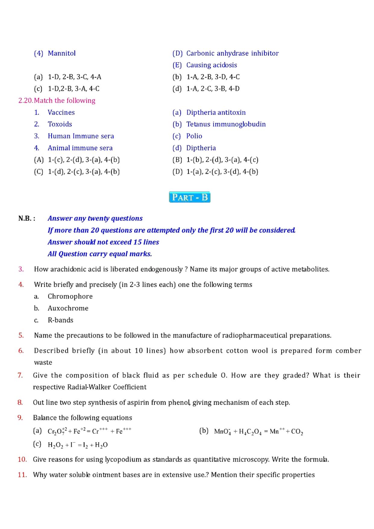 GPAT 1988 Question Paper - Page 9