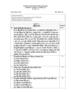 CBSE Class 10 Gurung Sample Paper 2024