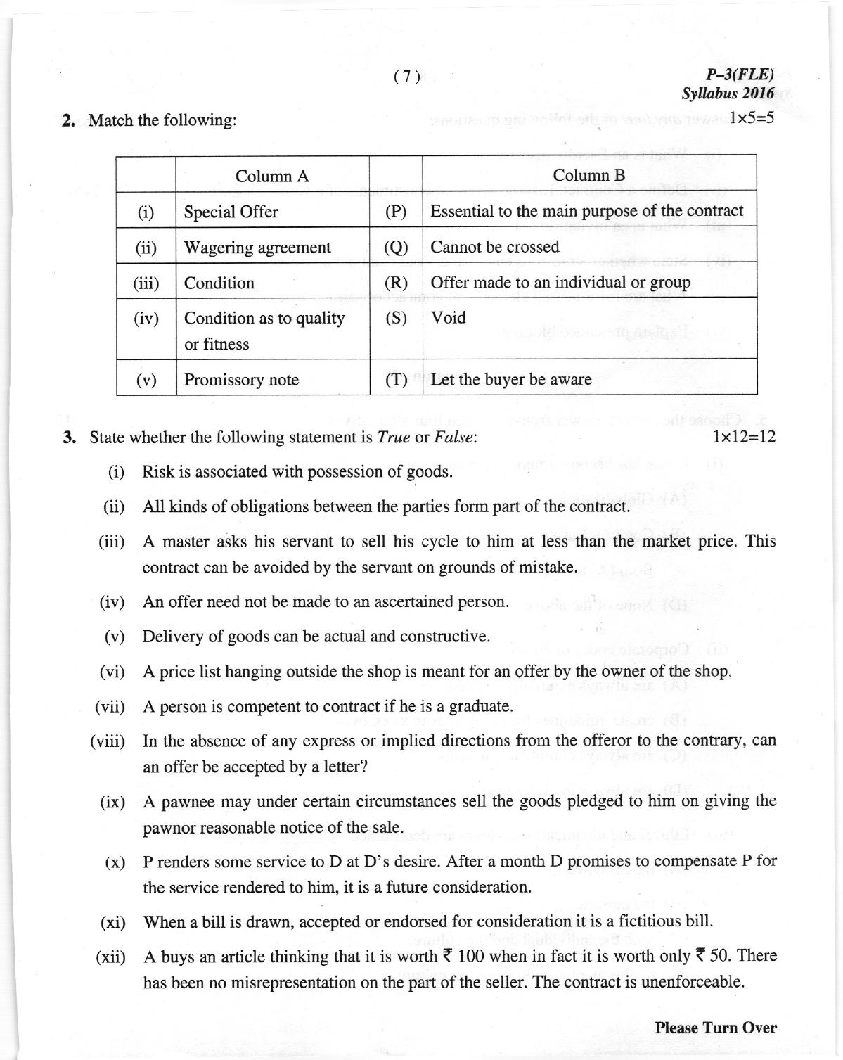 ICMAI Dec.2018 Fundamentals of Laws and Ethics Question Paper - Page 7