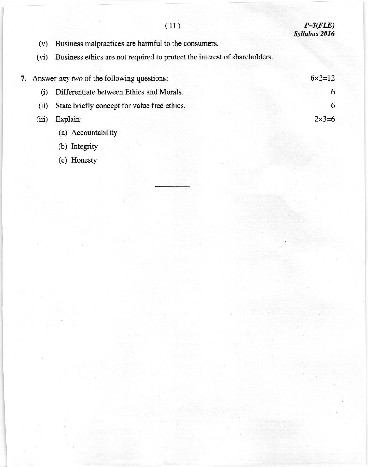 ICMAI Dec.2018 Fundamentals of Laws and Ethics Question Paper - Page 11