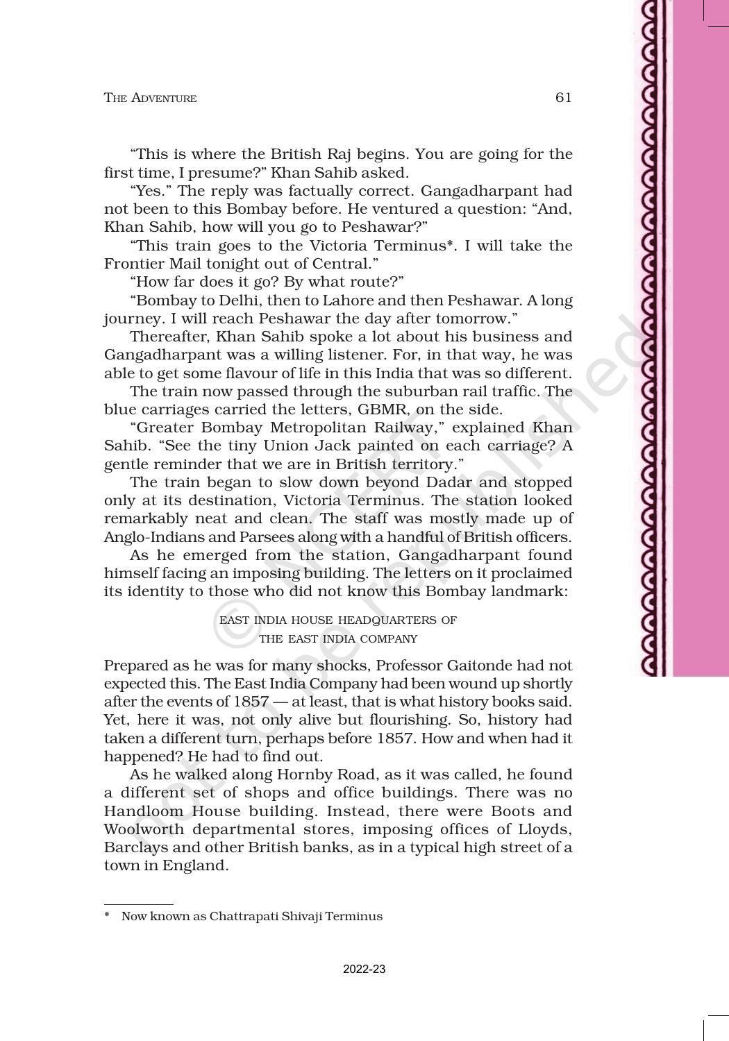 NCERT Book for Class 11 English Hornbill Chapter 7 The Adventure - Page 2