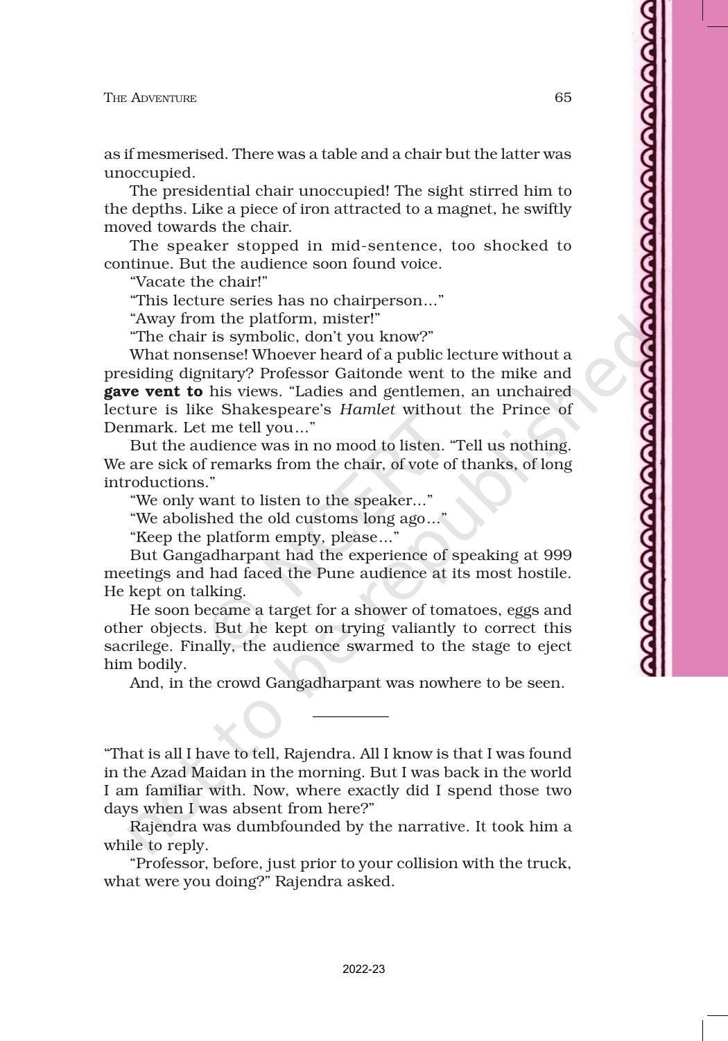 NCERT Book for Class 11 English Hornbill Chapter 7 The Adventure - Page 6