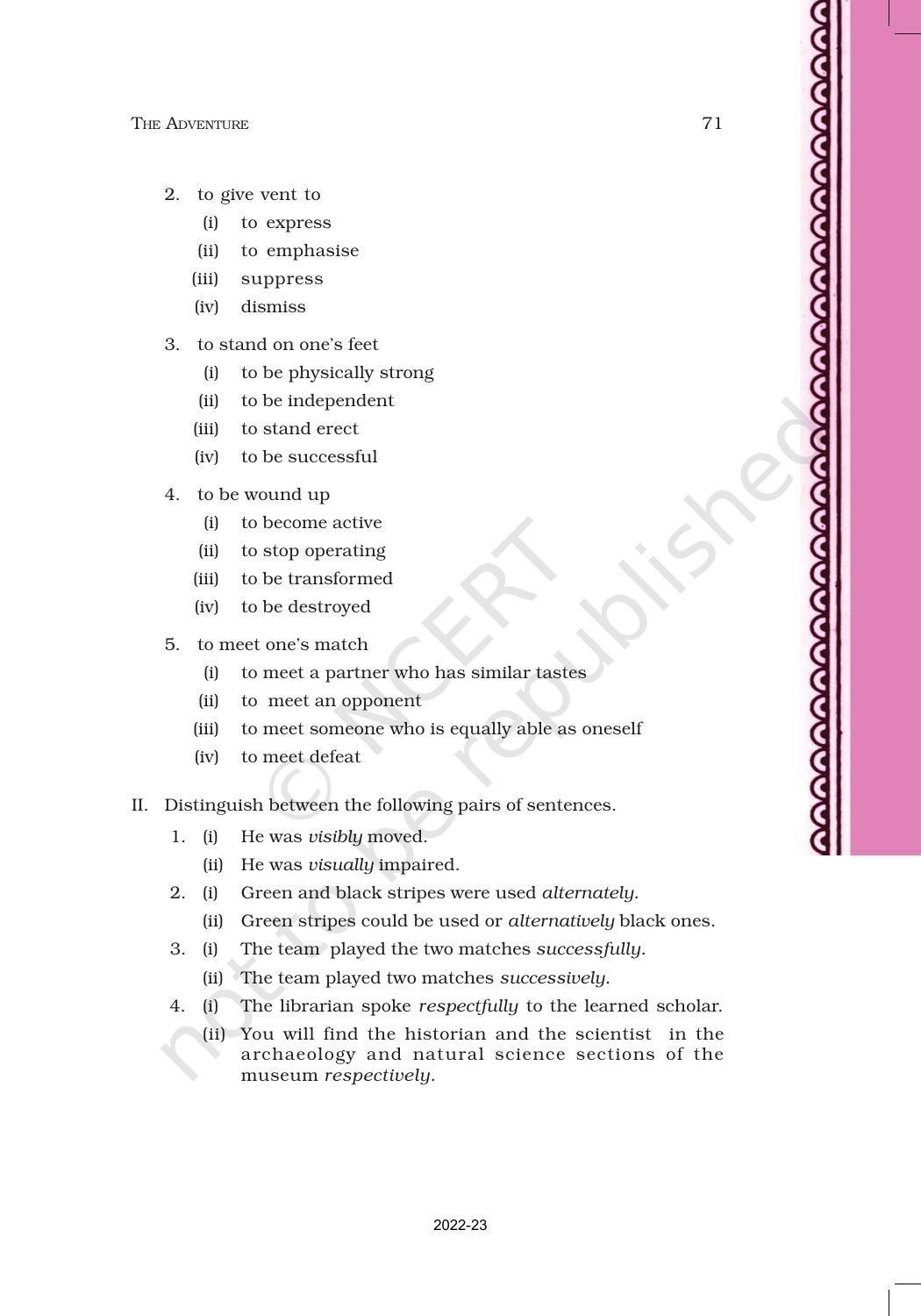 NCERT Book for Class 11 English Hornbill Chapter 7 The Adventure - Page 12