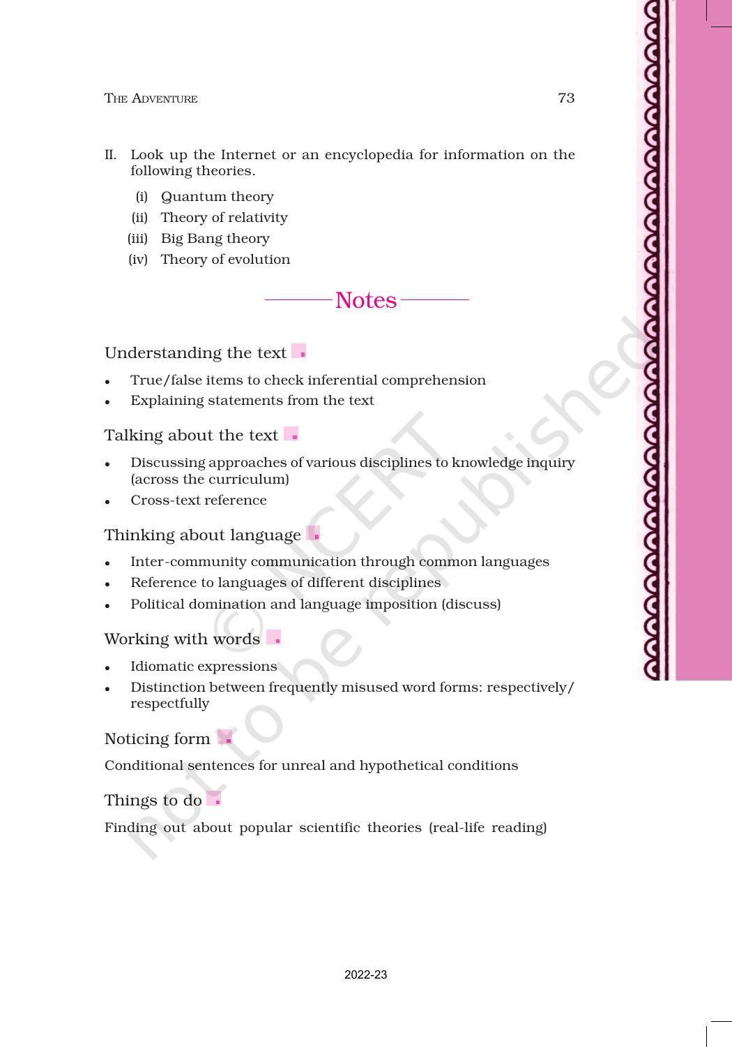 NCERT Book for Class 11 English Hornbill Chapter 7 The Adventure - Page 14