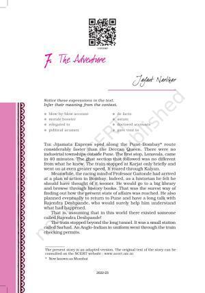 NCERT Book for Class 11 English Hornbill Chapter 7 The Adventure