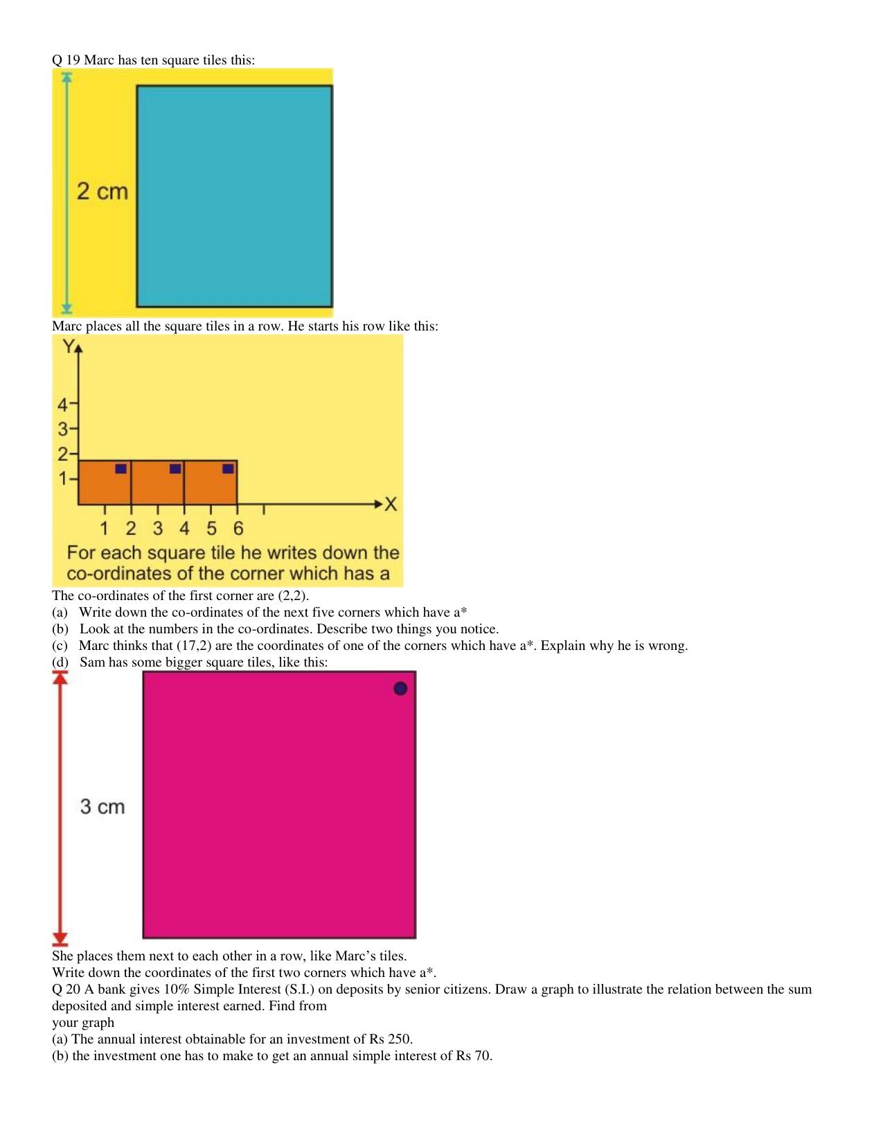 CBSE Worksheets for Class 8 Mathematics Introduction to Graphs Assignment 1 - Page 10