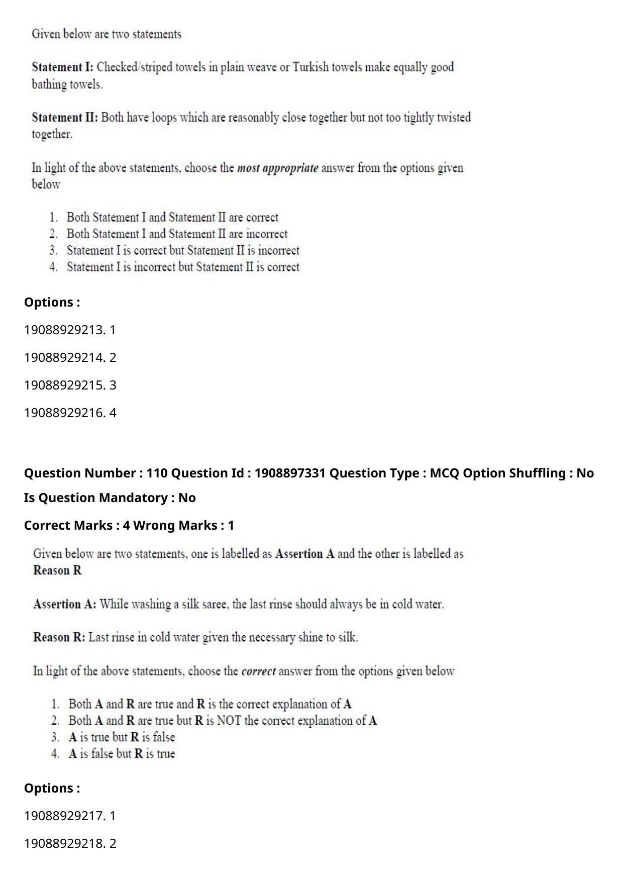 ICAR AIEEA PG 2021 HOME SCIENCE Question Paper - Page 73