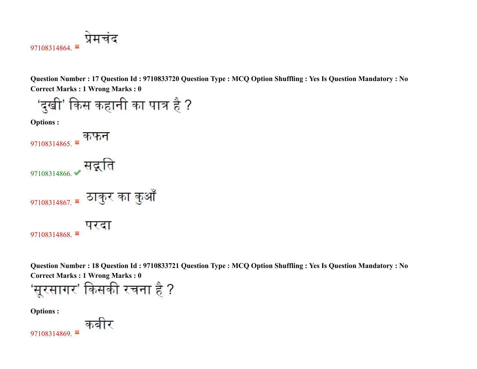 TS CPGET 2020 M.A. Hindi (Shift 2) Question Paper with Answer Key - Page 12