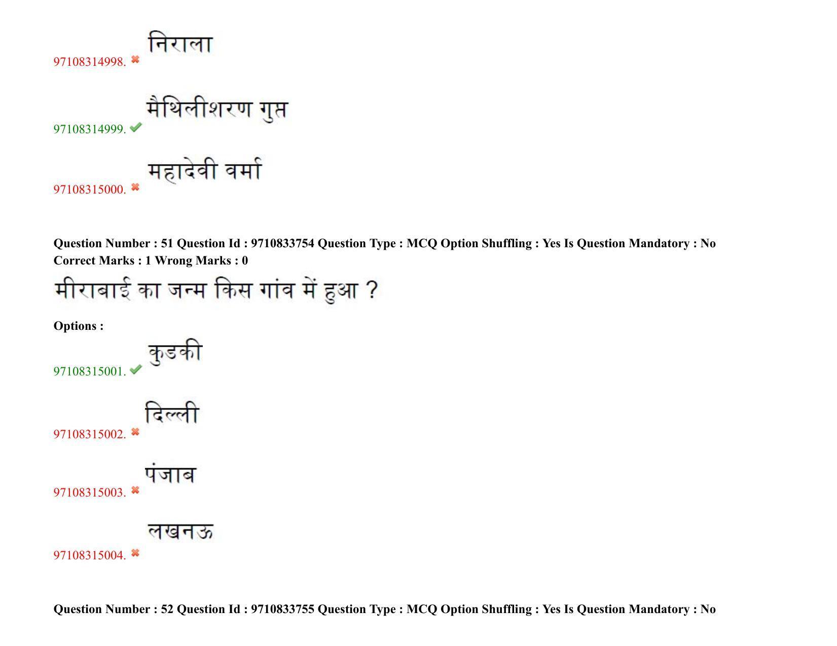 TS CPGET 2020 M.A. Hindi (Shift 2) Question Paper with Answer Key - Page 32